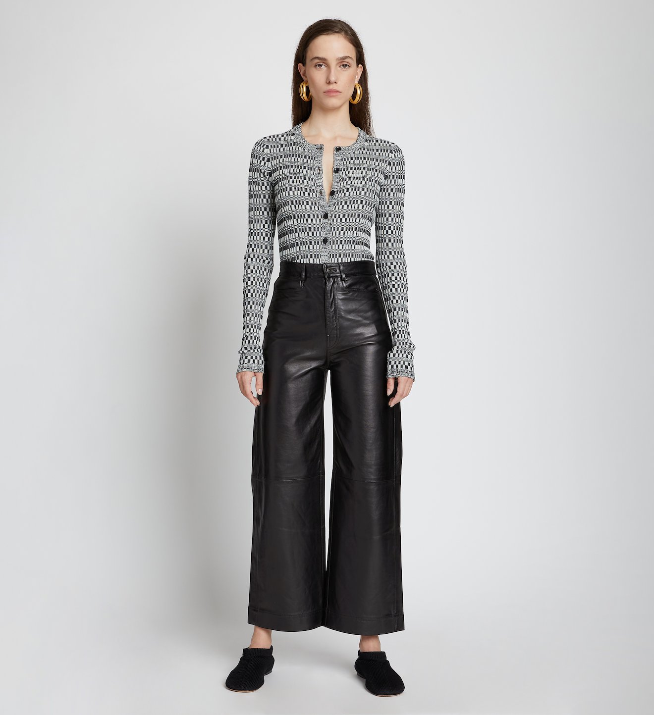 Cropped Leather Pants