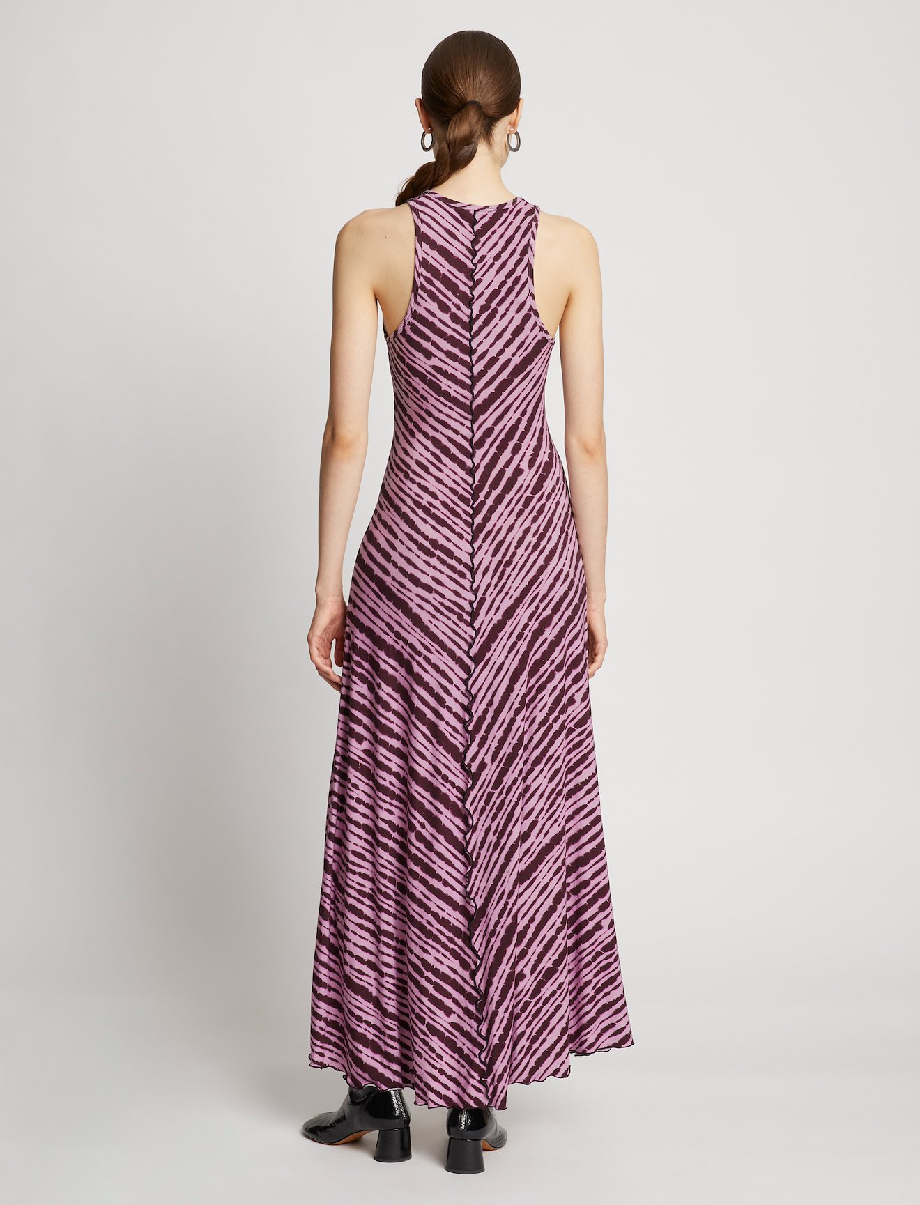 Diagonal Stripe Sleeveless Jersey Dress #2