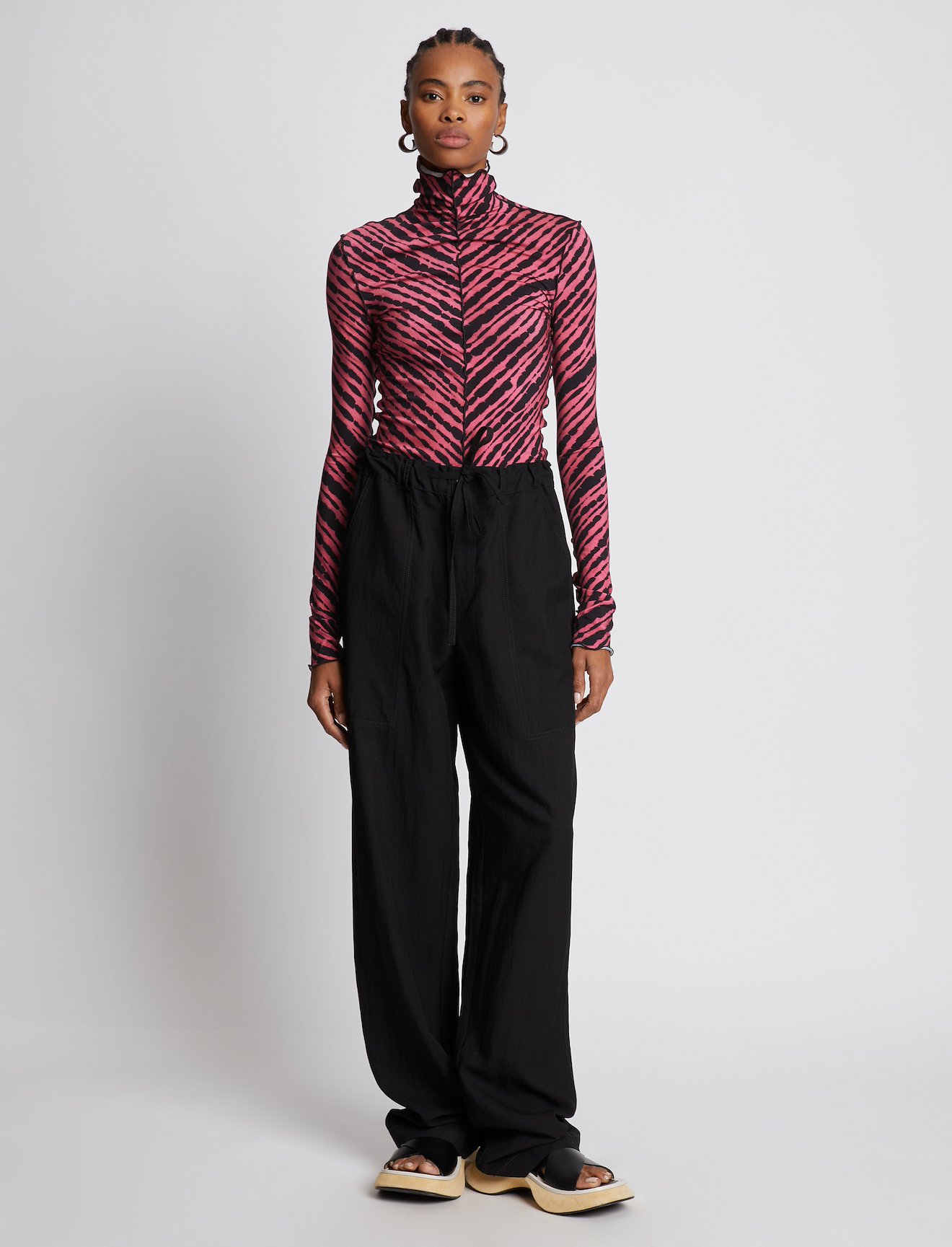 Diagonal Tie Dye Jersey Turtleneck #1