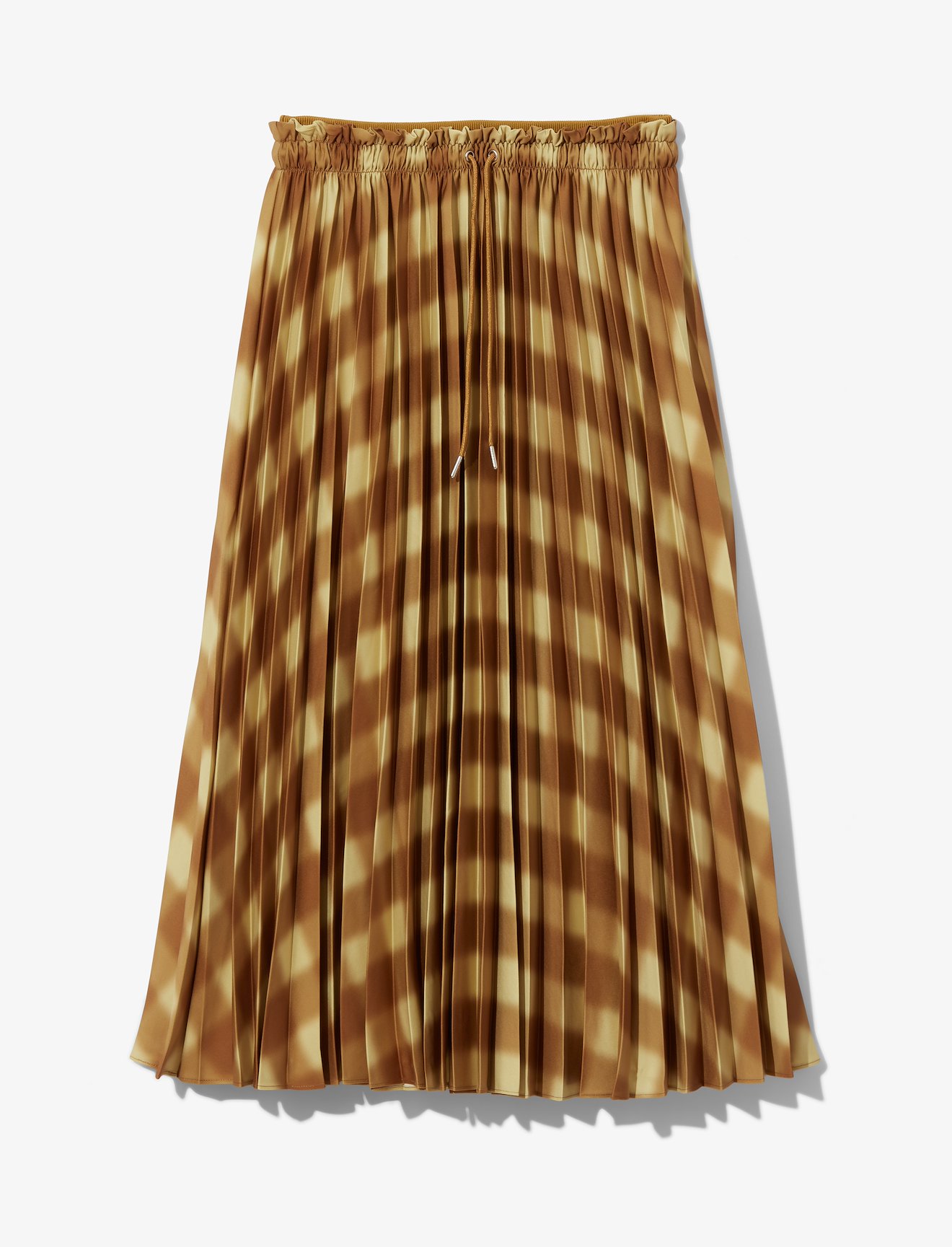 Diffused Gingham Georgette Pleated Skirt #4