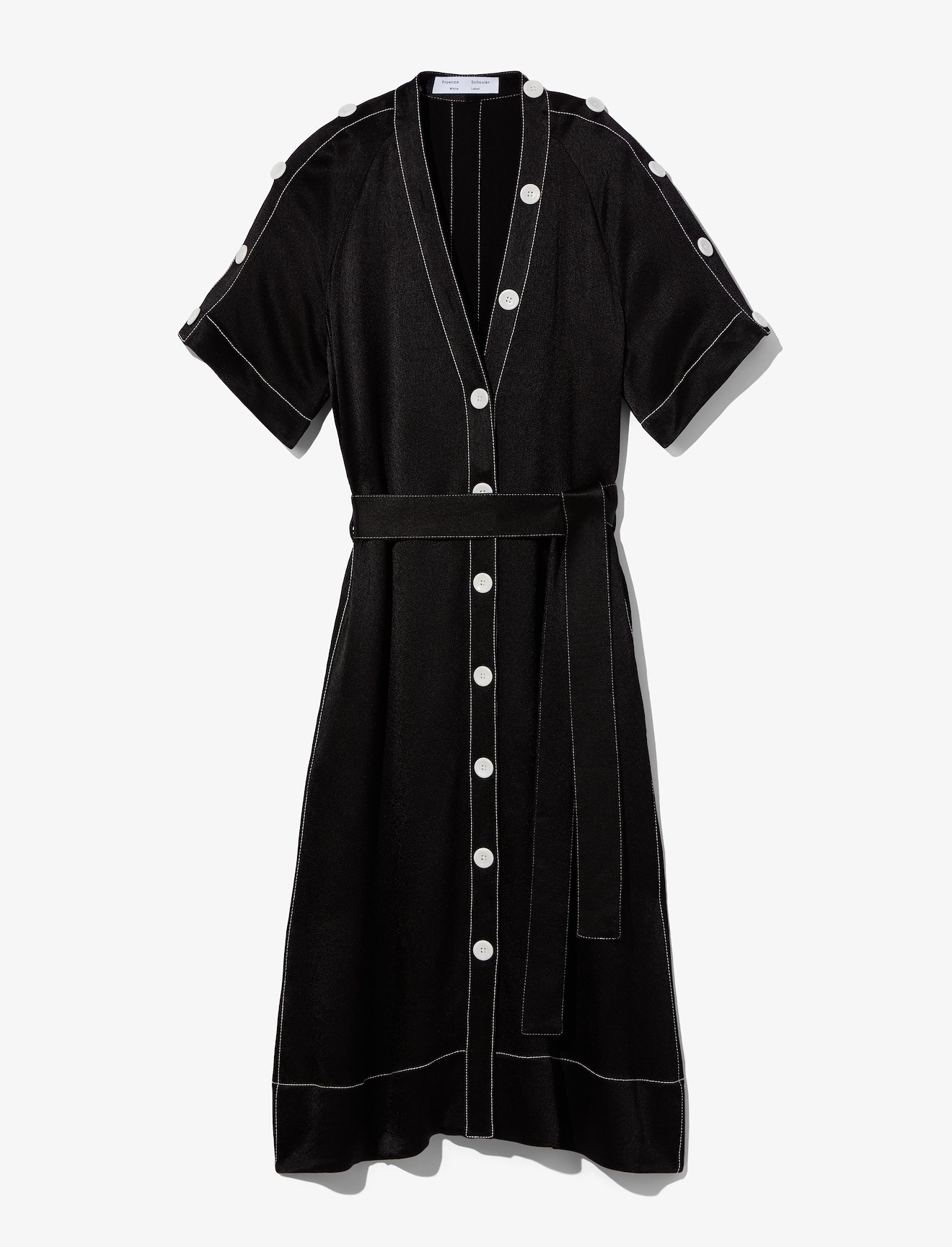 Dobby Crepe Convertible Shirt Dress #4