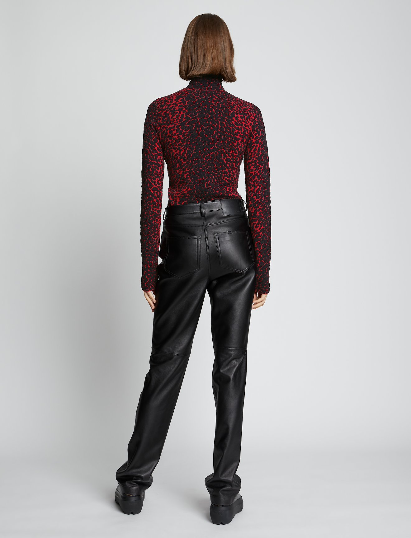 Dot Jacquard Turtleneck Sweater #3