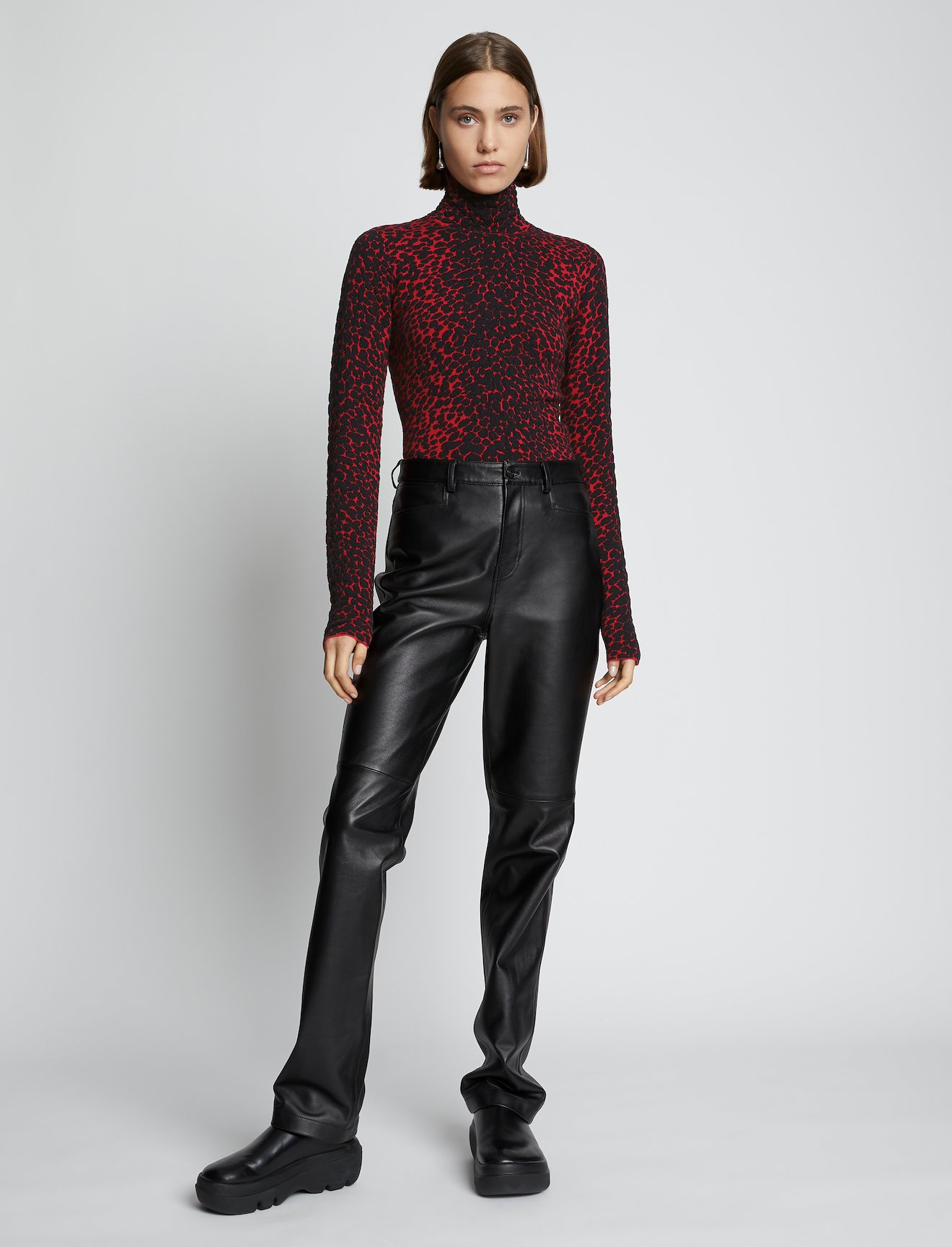 Dot Jacquard Turtleneck Sweater #1