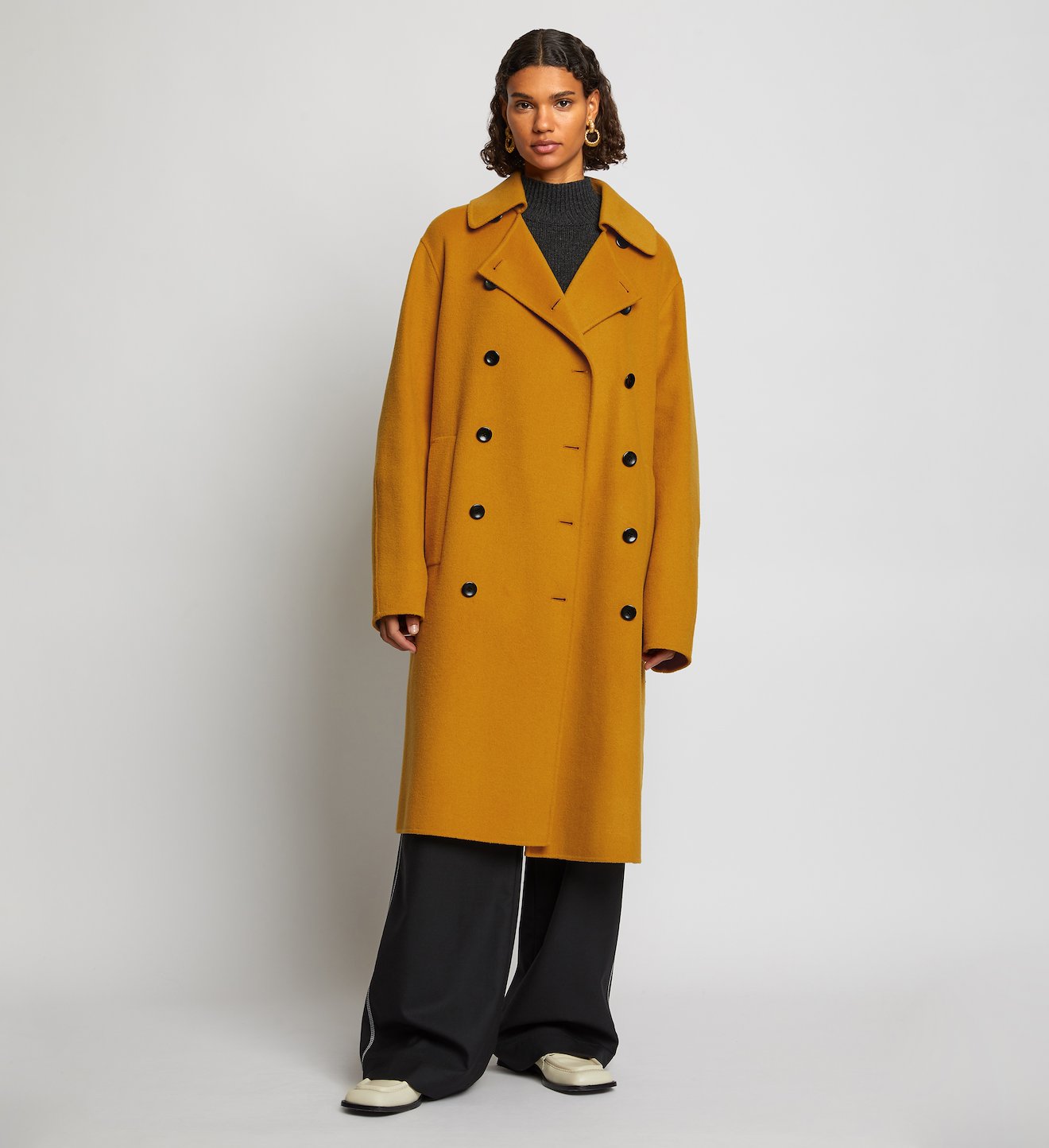 Double Face Double Breasted Coat