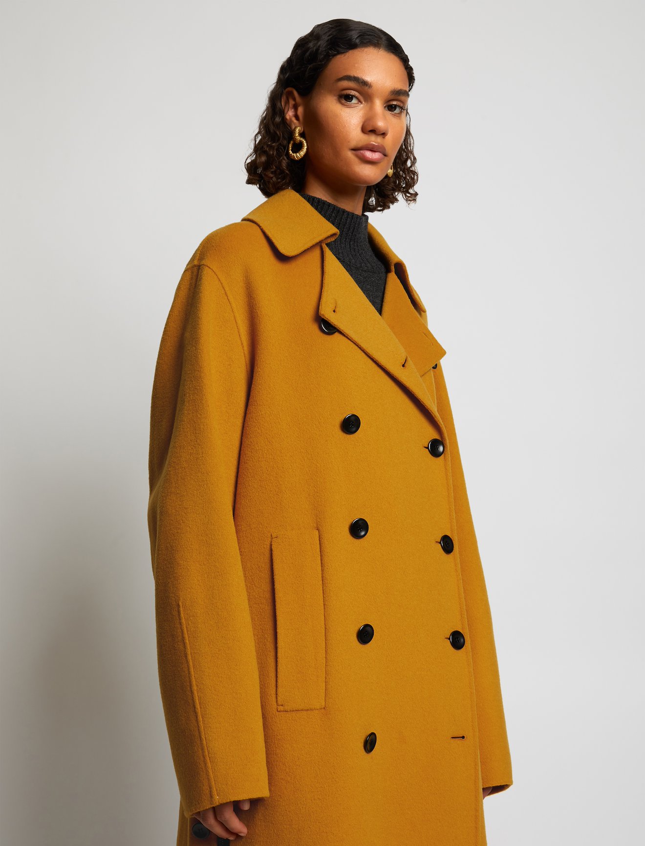 Double Face Double Breasted Coat #3