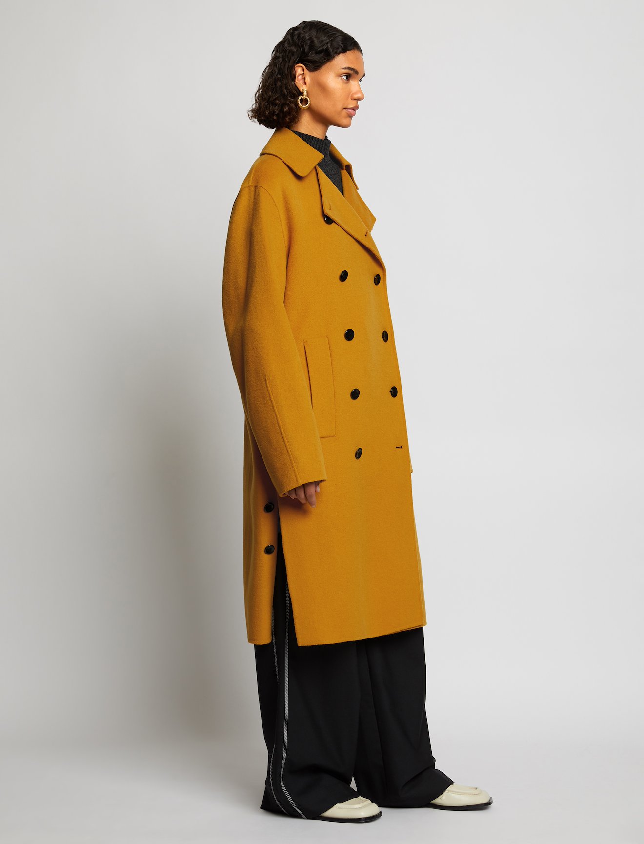 Double Face Double Breasted Coat #1