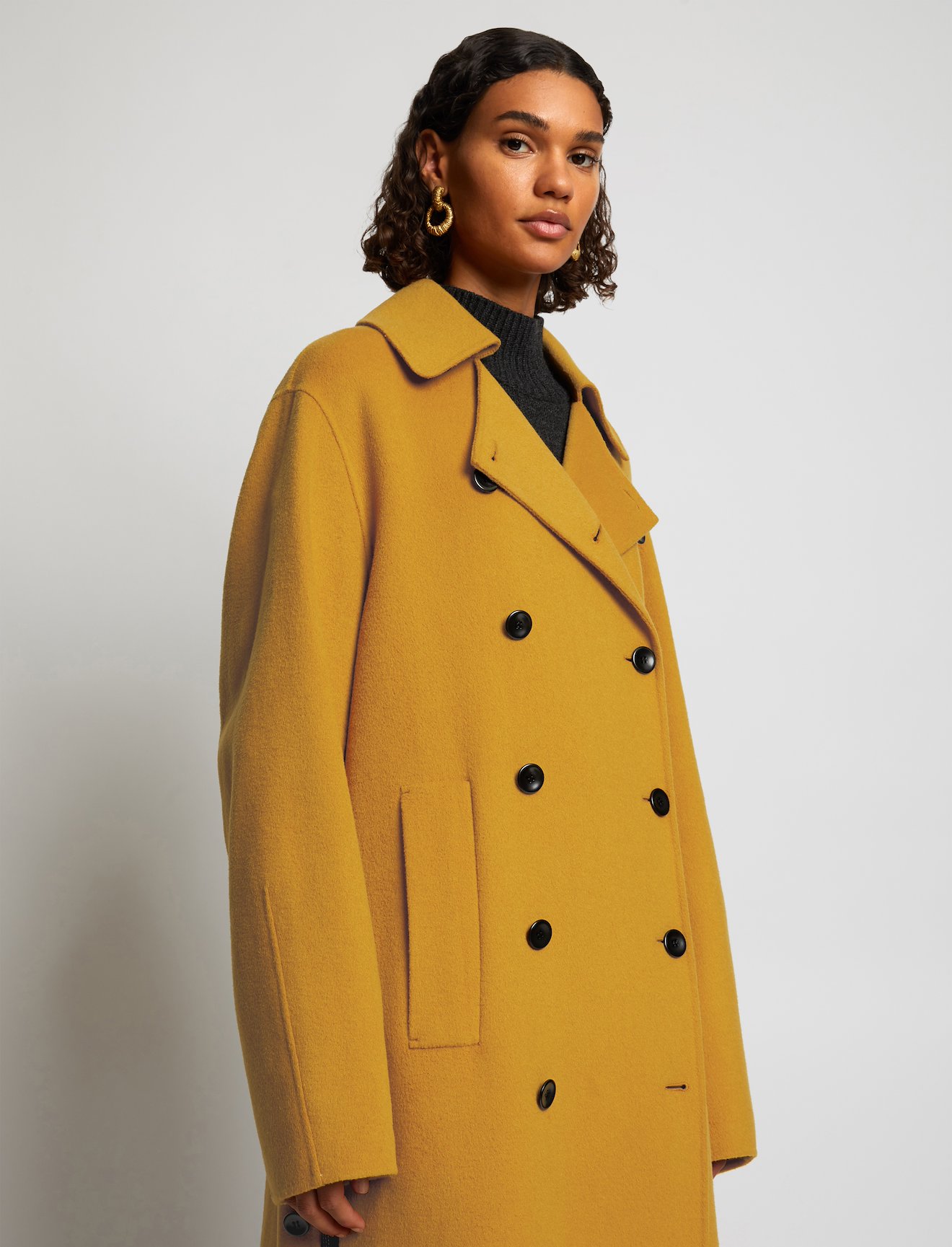 Double Face Double Breasted Coat #3