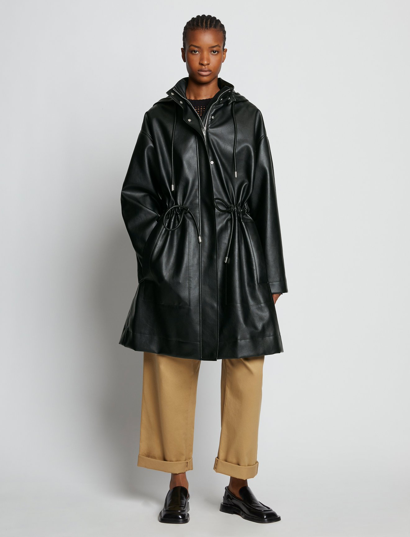 Faux Leather Parka #1