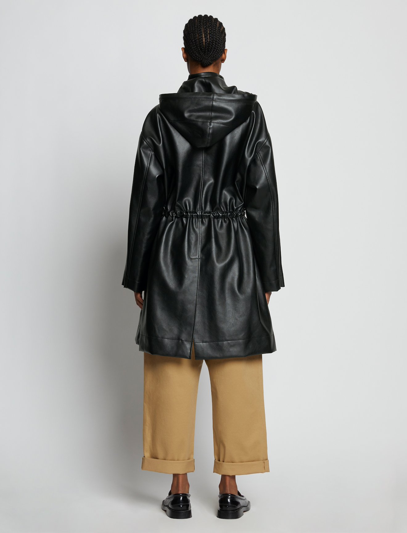 Faux Leather Parka #3