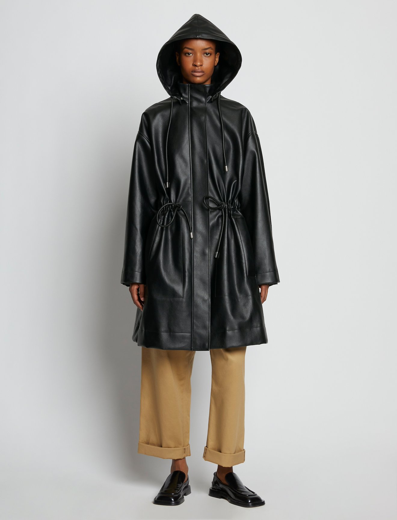 Faux Leather Parka #6