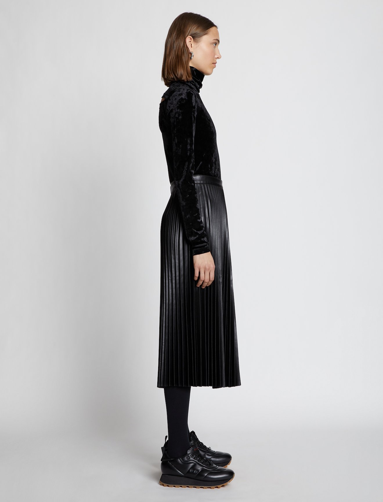 Faux Leather Pleated Skirt #2