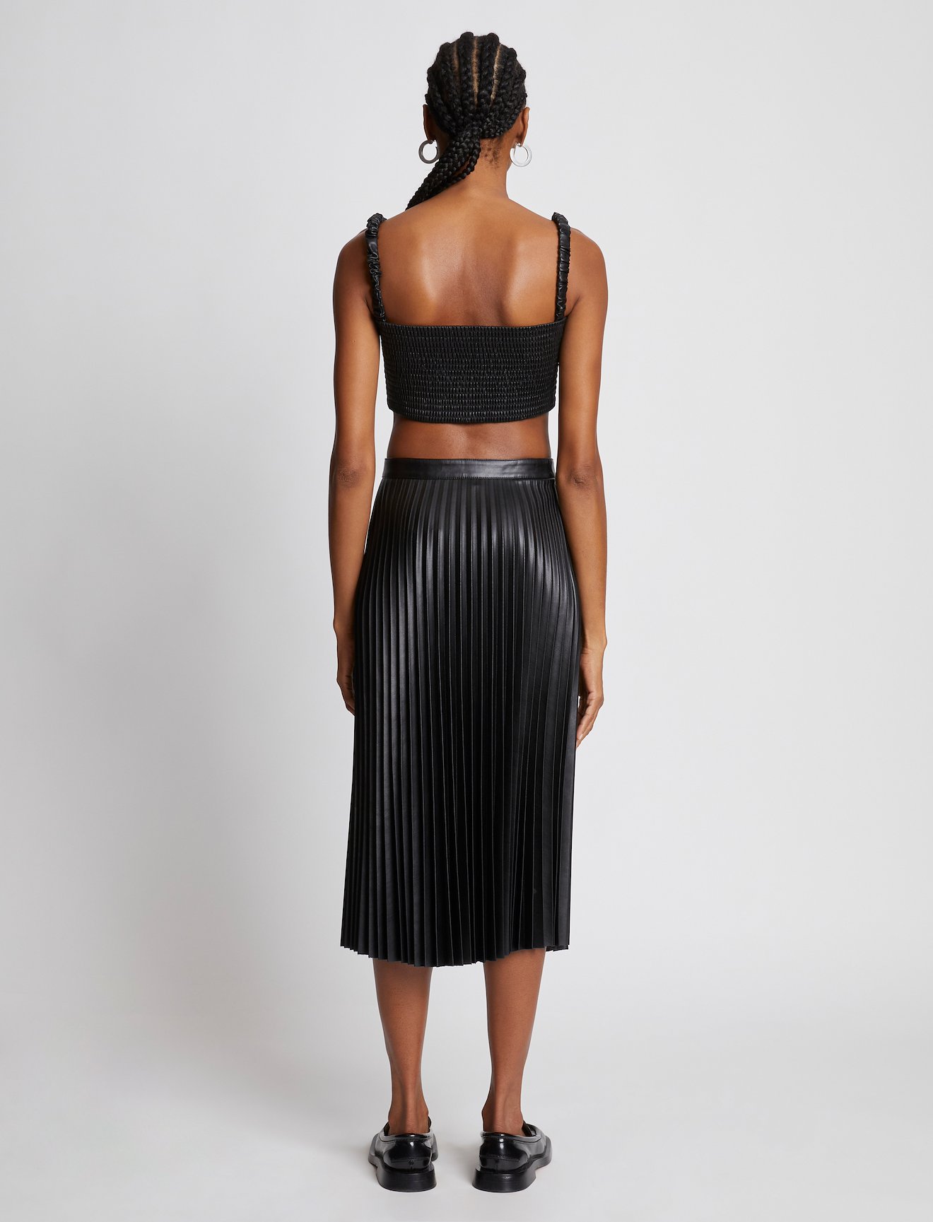 Faux Leather Pleated Skirt #2