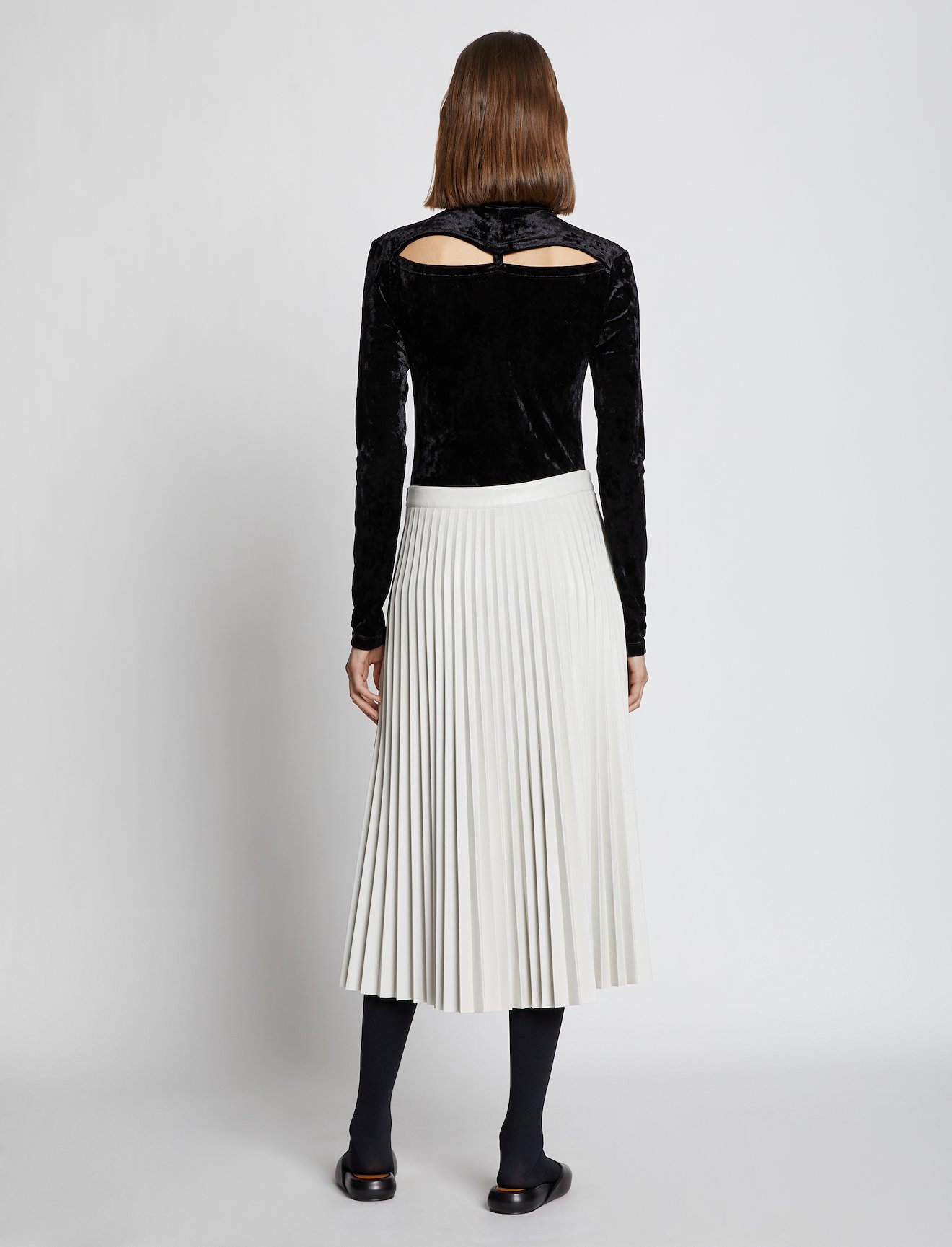 Faux Leather Pleated Skirt #2