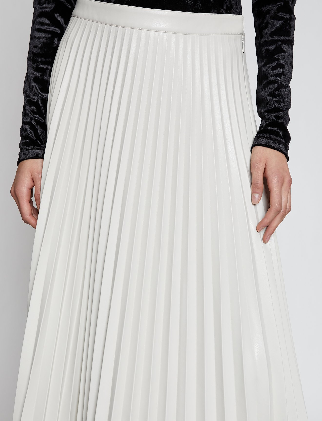 Faux Leather Pleated Skirt #3