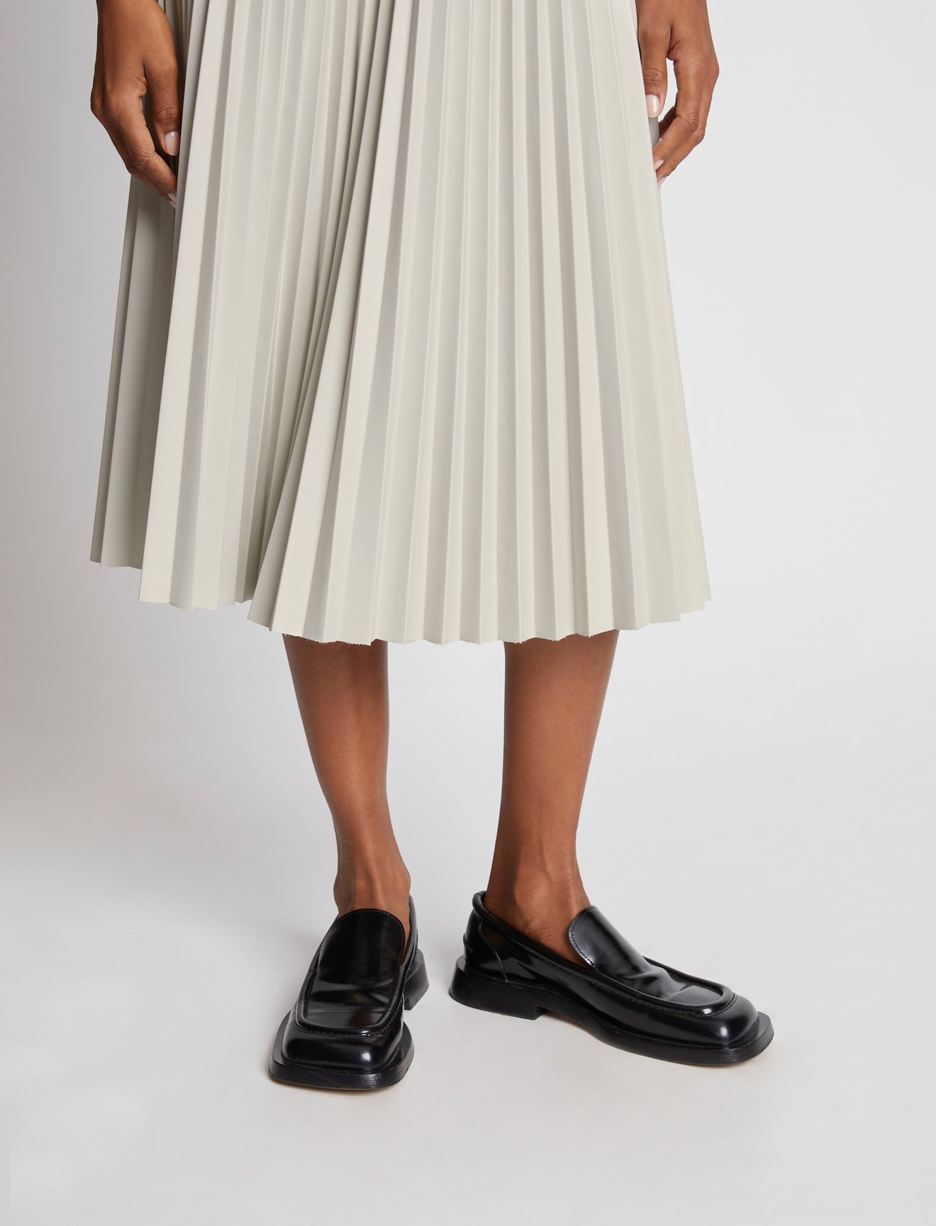 Faux Leather Pleated Skirt #3