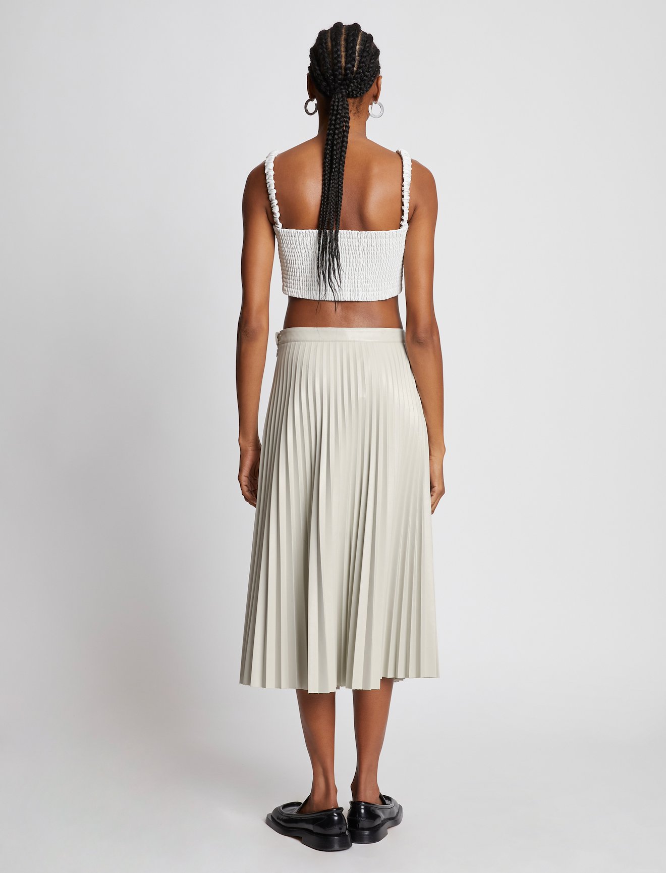 Faux Leather Pleated Skirt #2