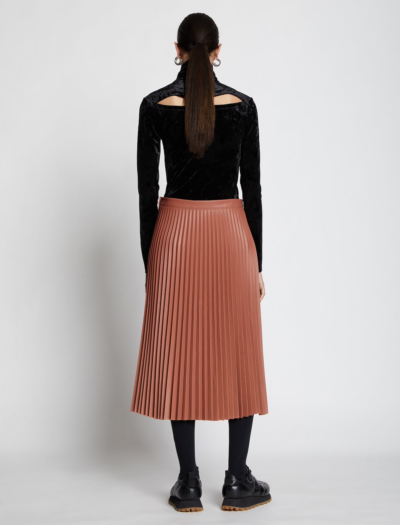 Faux Leather Pleated Skirt #2