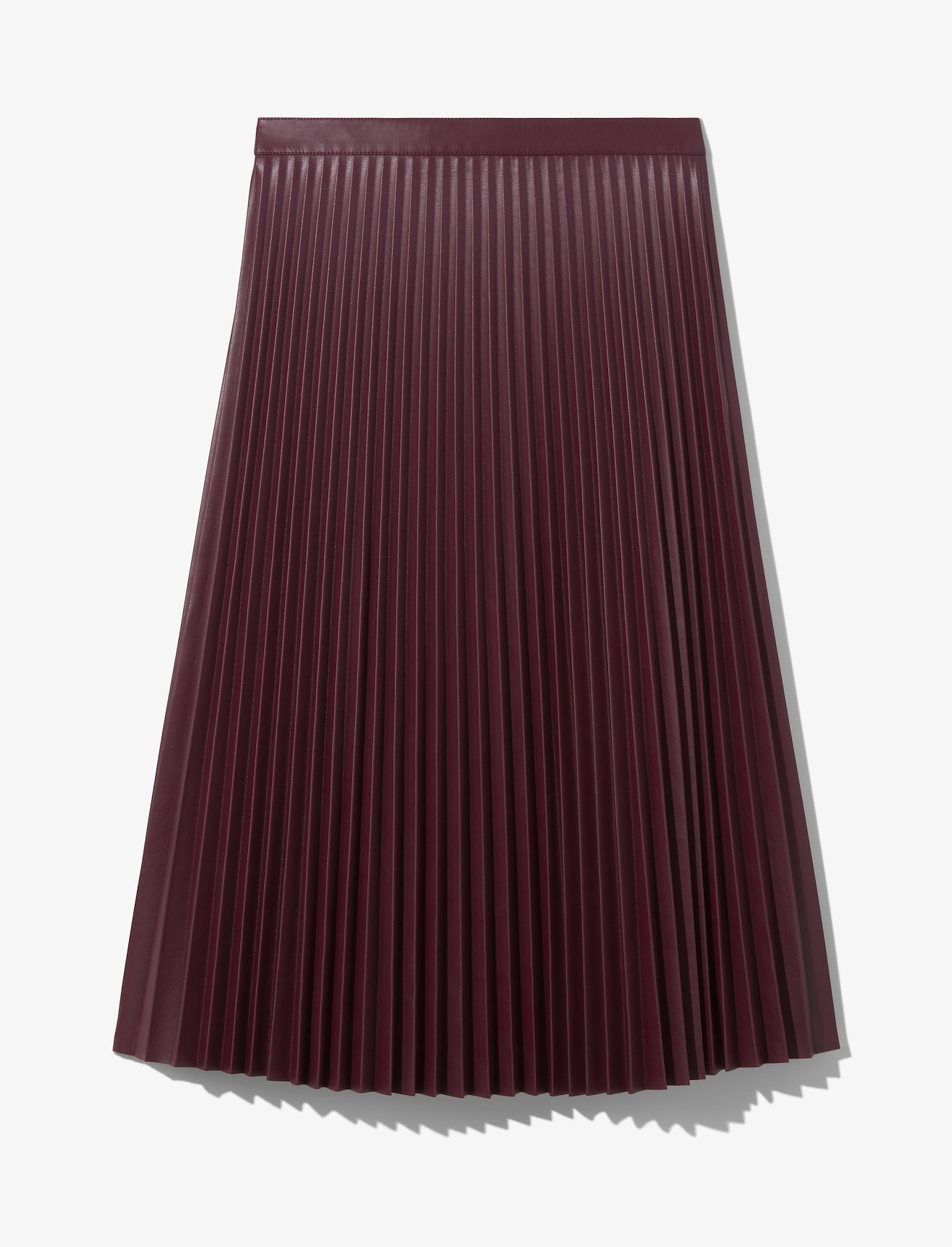 Faux Leather Pleated Skirt #4
