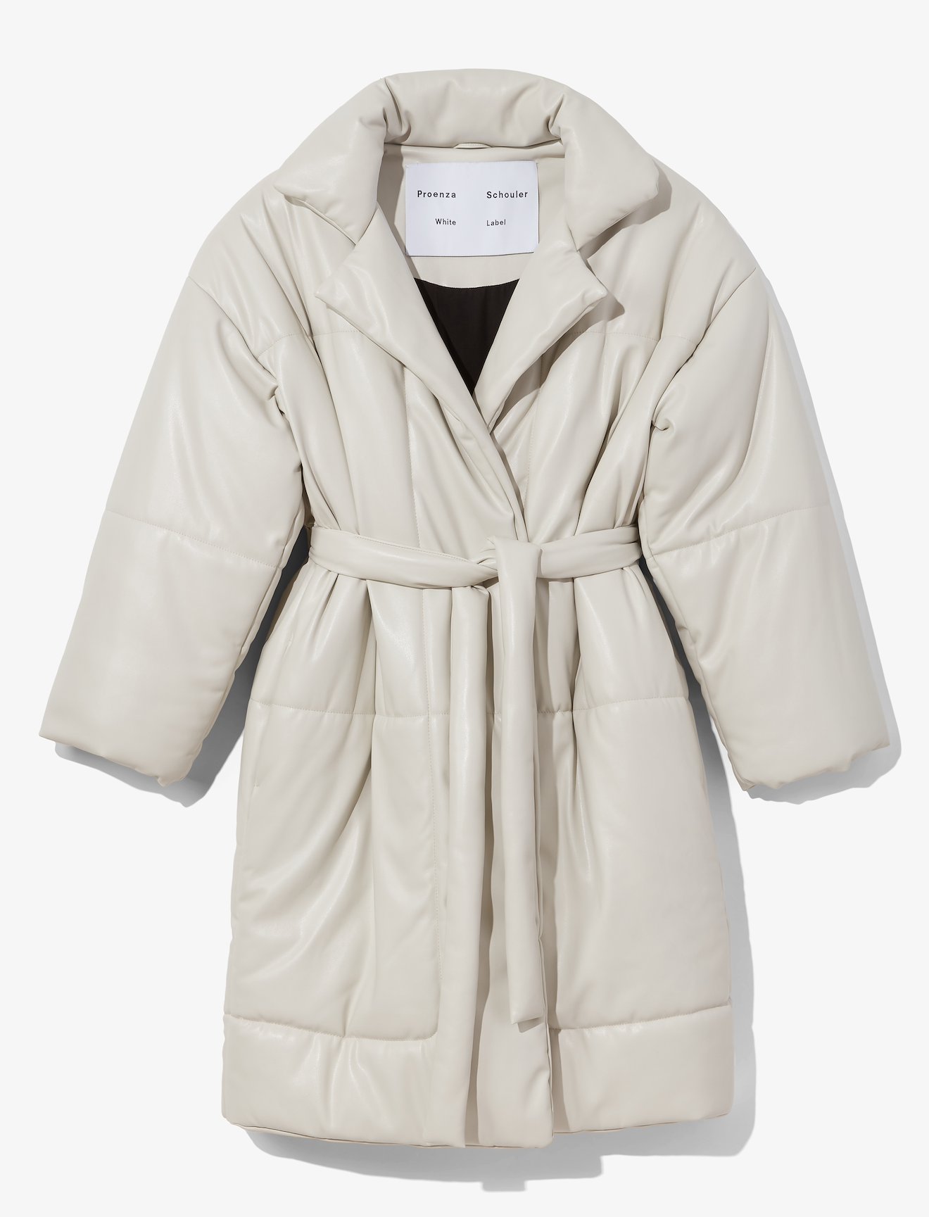 Faux Leather Puffer Coat #4