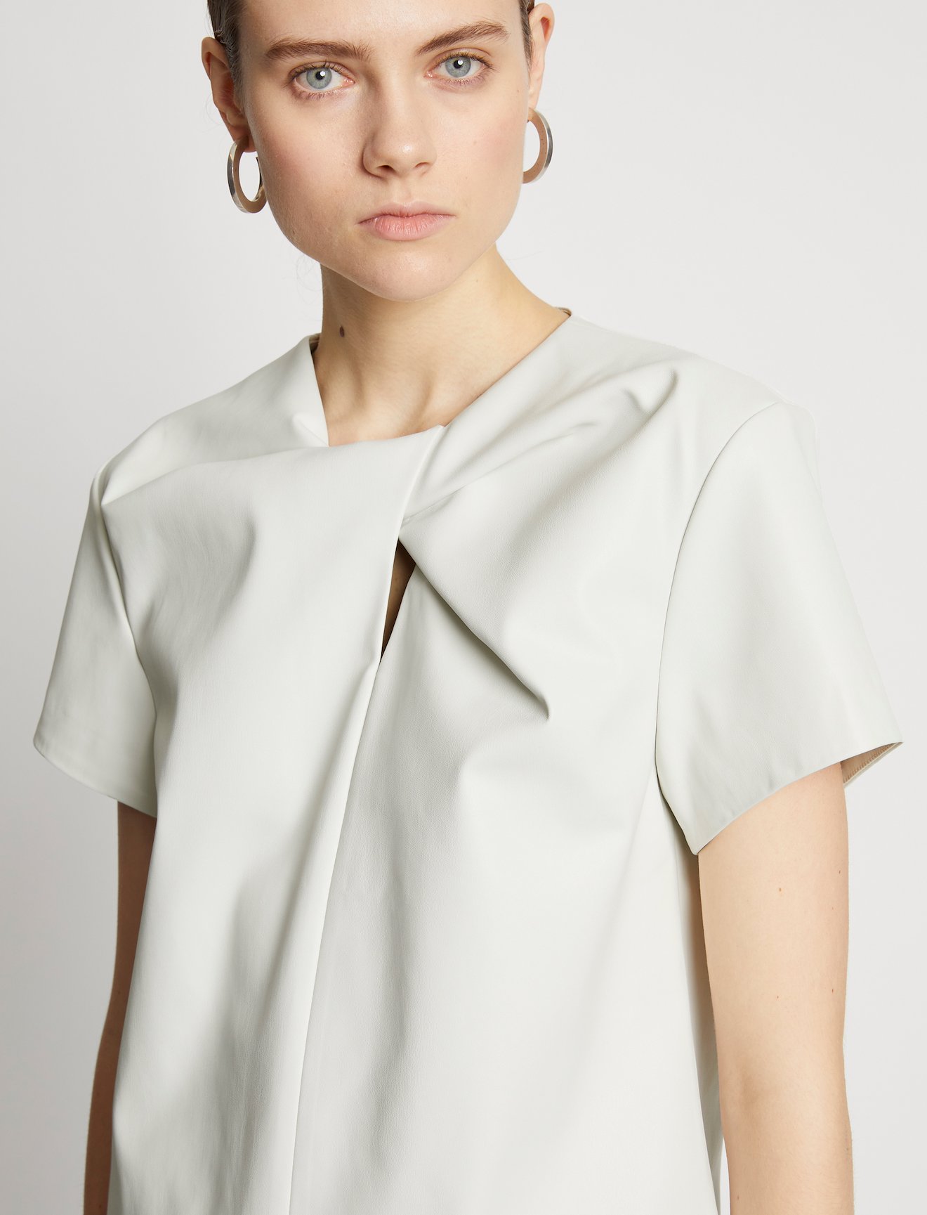 Faux Leather Twisted Top #4