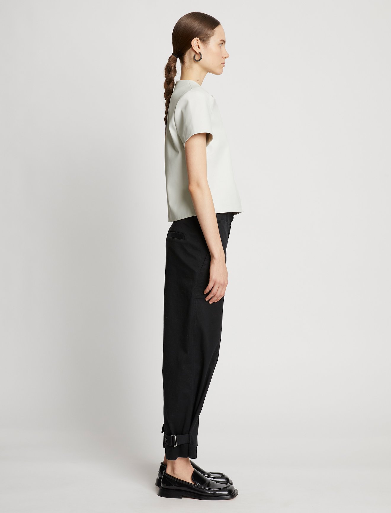 Faux Leather Twisted Top #2