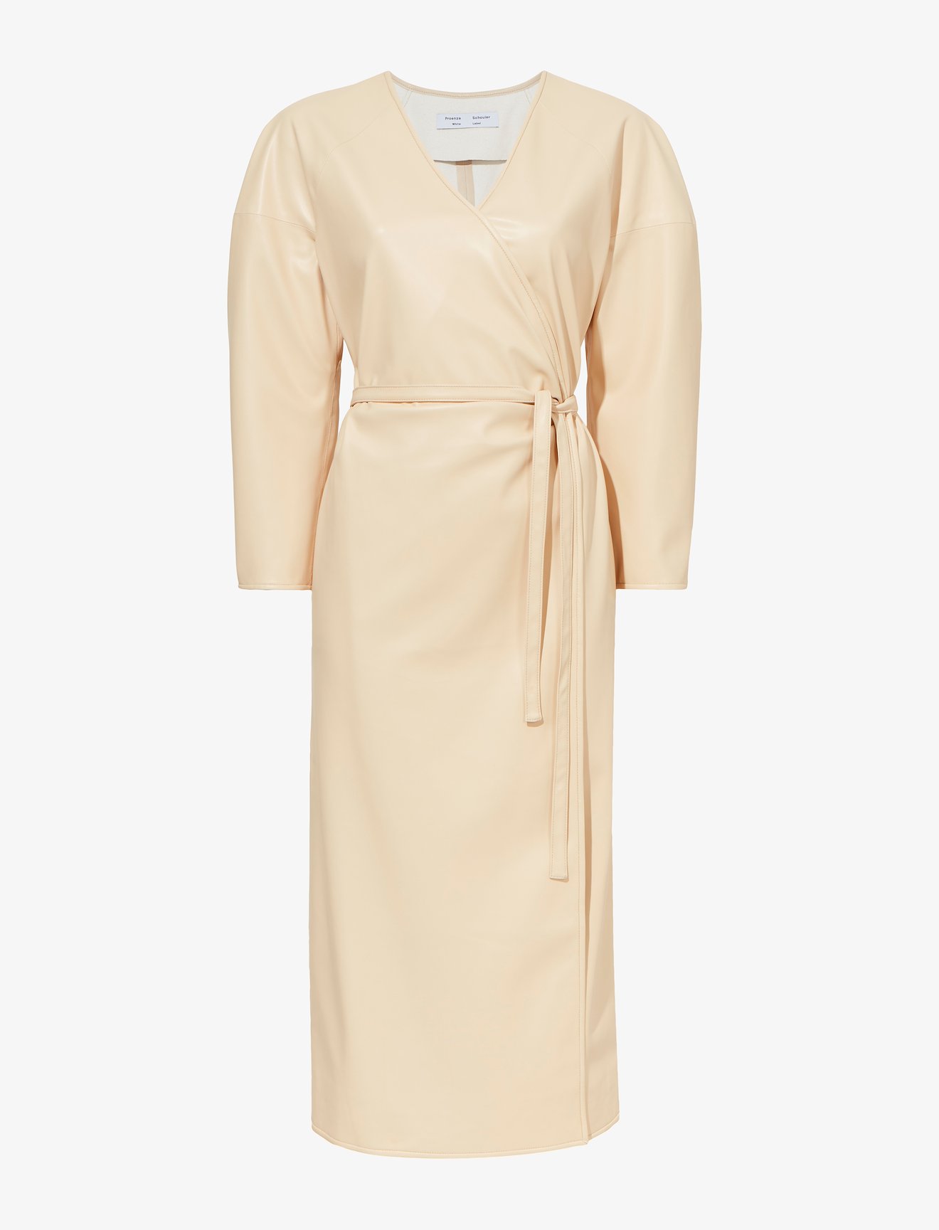 Faux Leather Wrap Dress #4