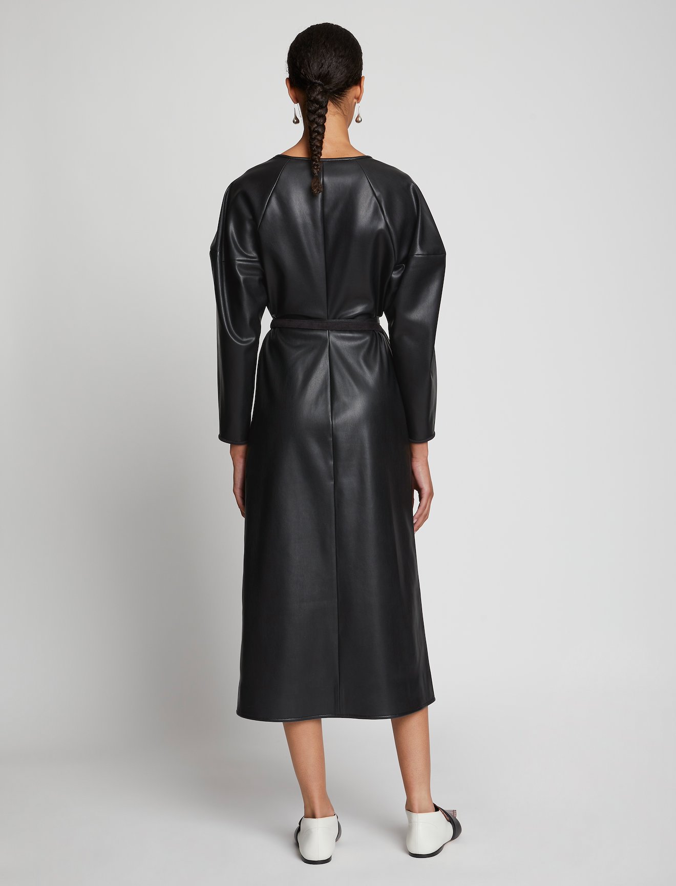 Faux Leather Wrap Dress #2
