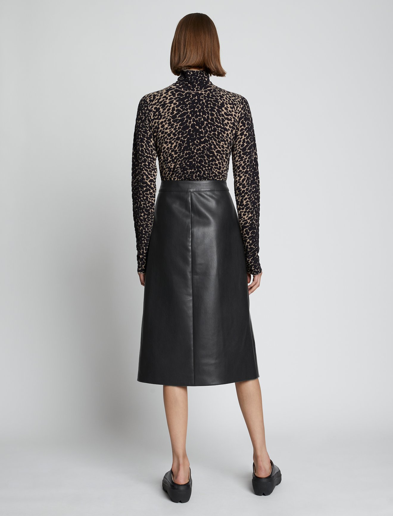 Faux Leather Wrap Skirt #2