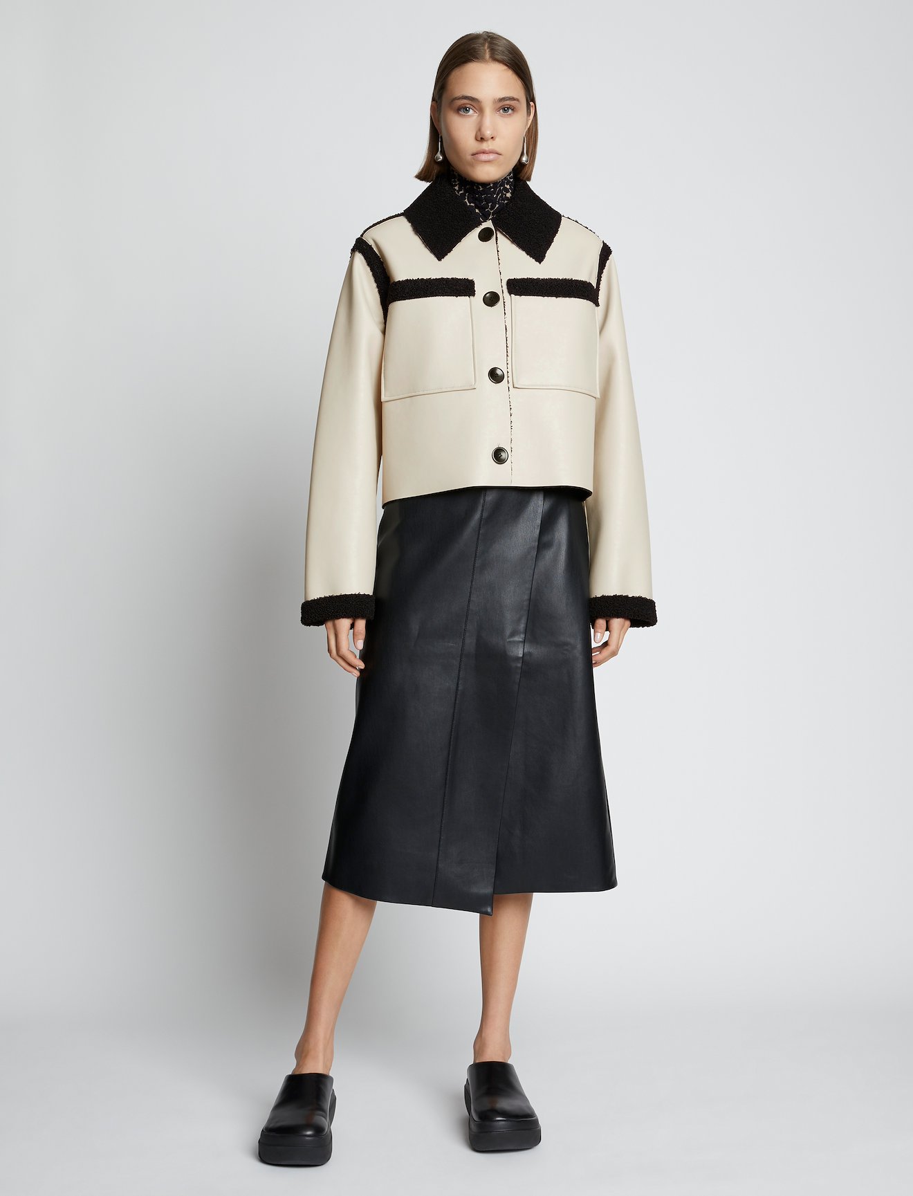 Faux Sherpa Cropped Jacket #1