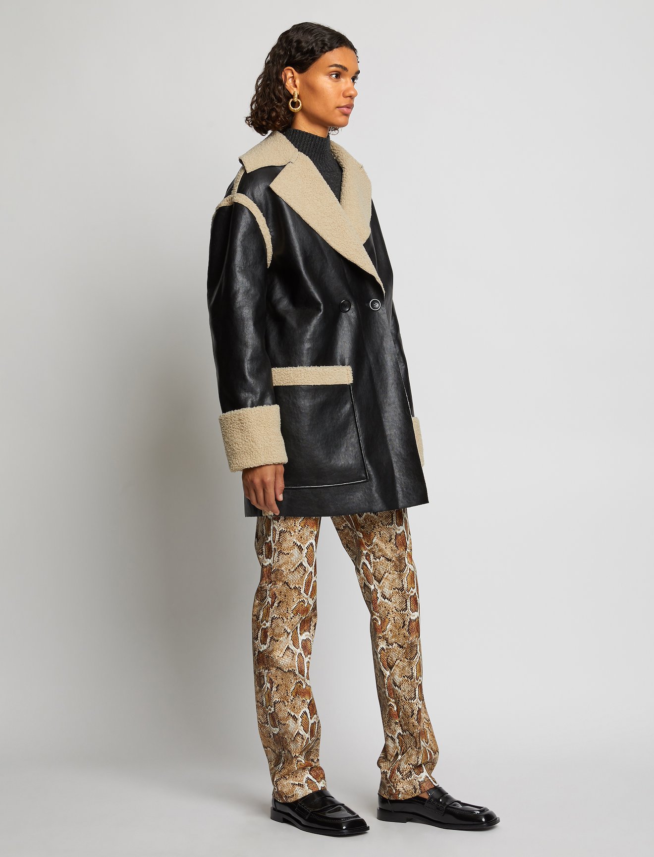 Faux Sherpa Reversible Coat #1