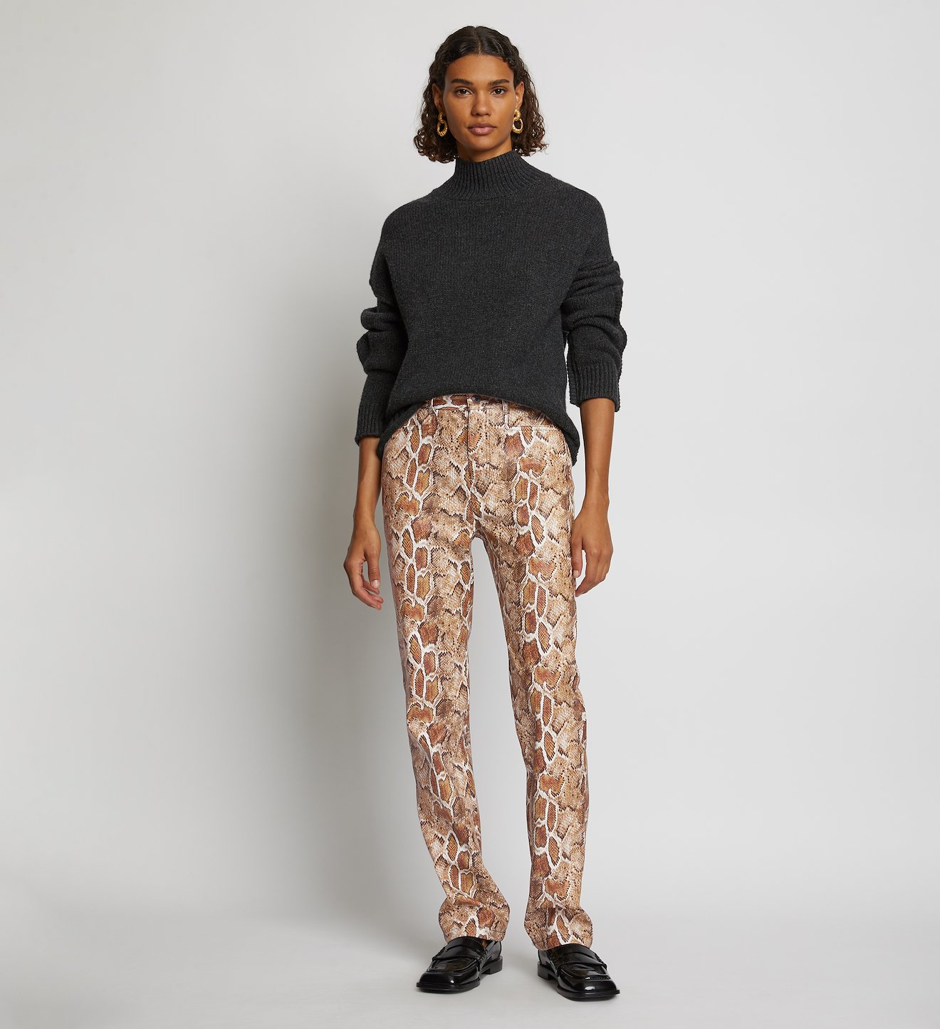 Faux Snakeskin Pants