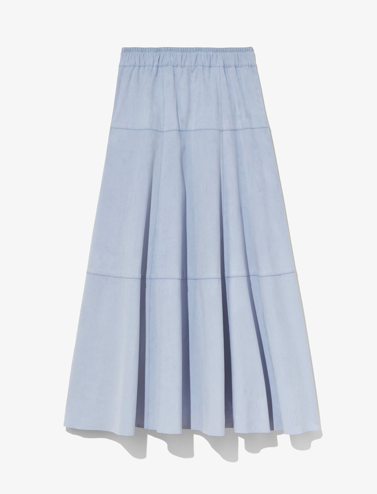 Faux Suede Seamed Skirt #4