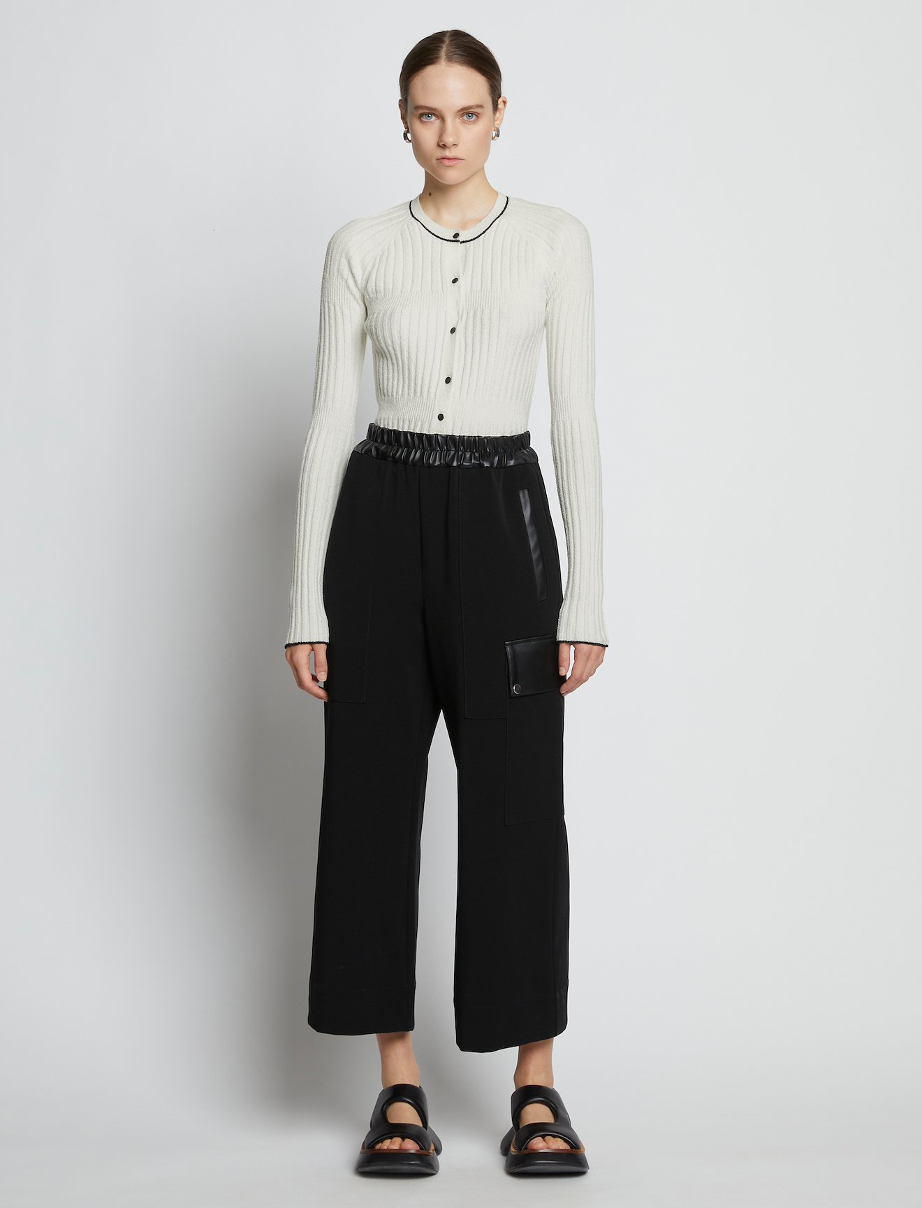 Fine Boucle Cropped Cardigan #1