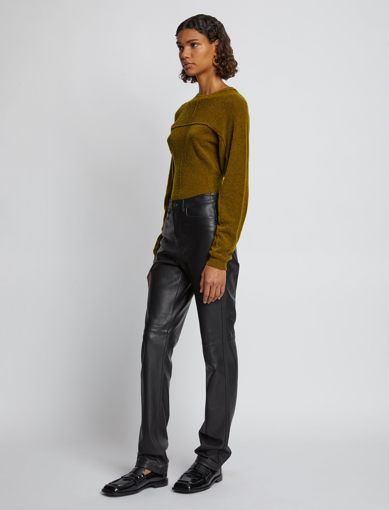 Fine Bouclé Seamed Sweater #2
