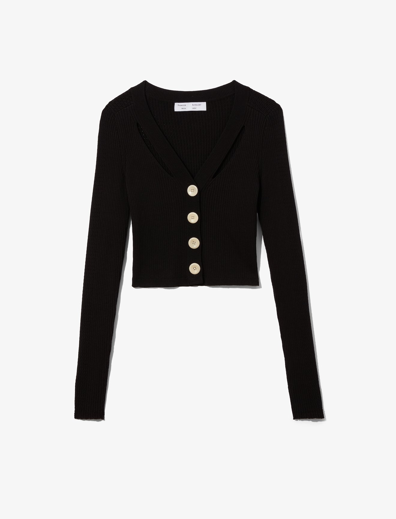 Fine Gauge Rib Cropped Knit Cardigan #4