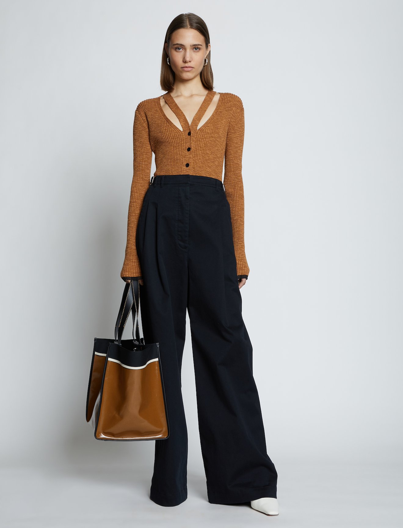 Fine Gauge Rib Knit Crop Cardigan #1