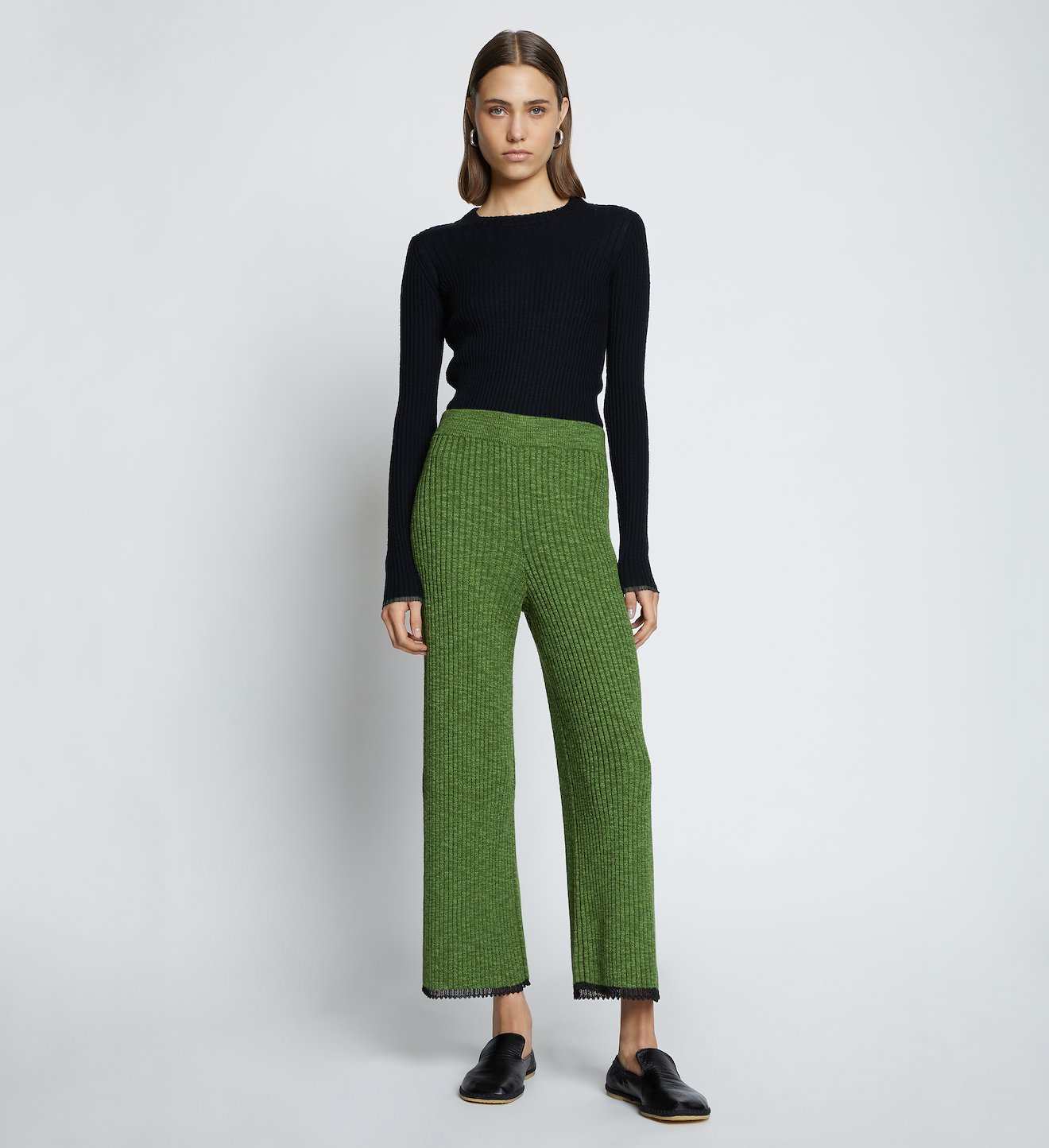 Fine Gauge Rib Knit Pants