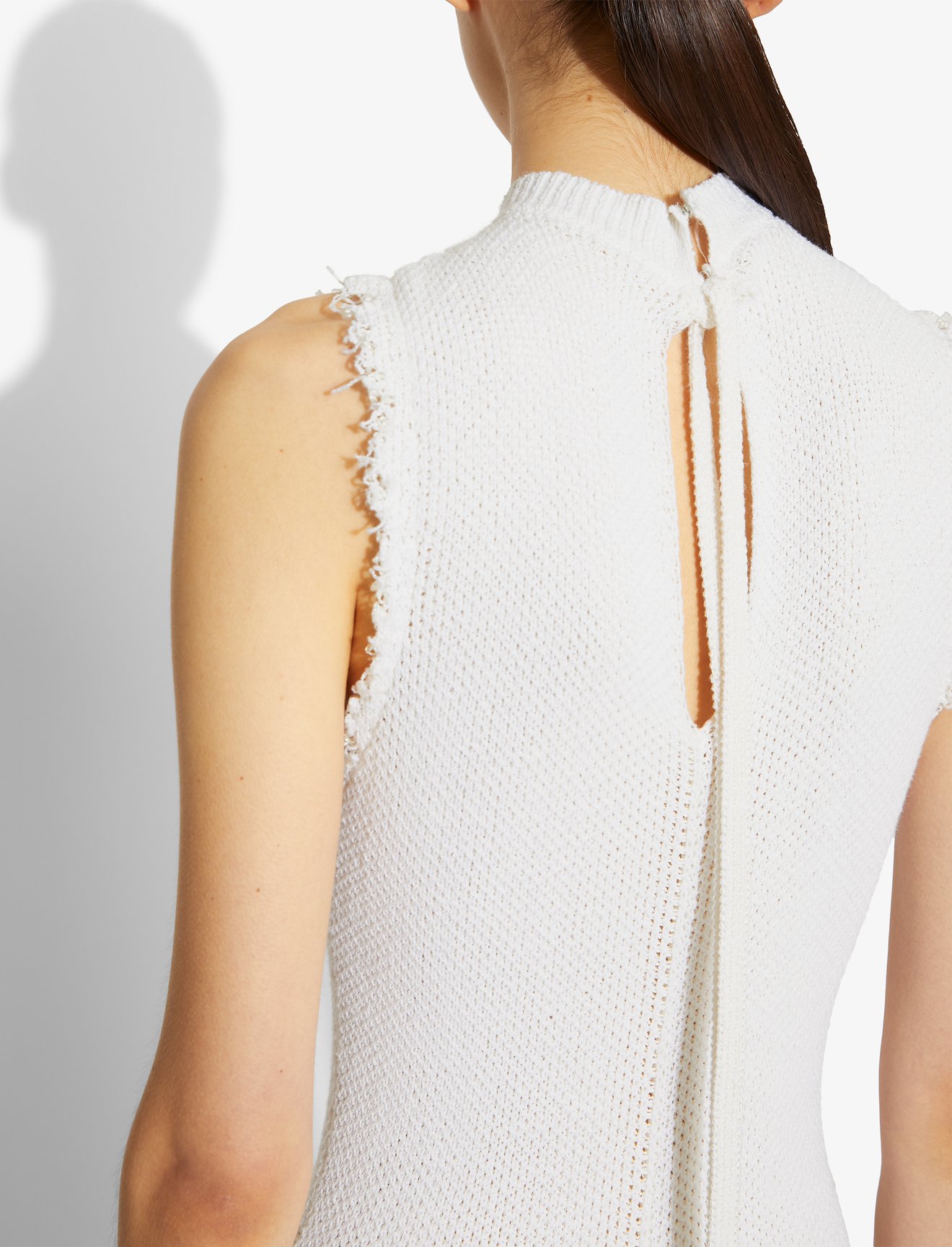 Frayed Edge Sleeveless Knit Dress #3