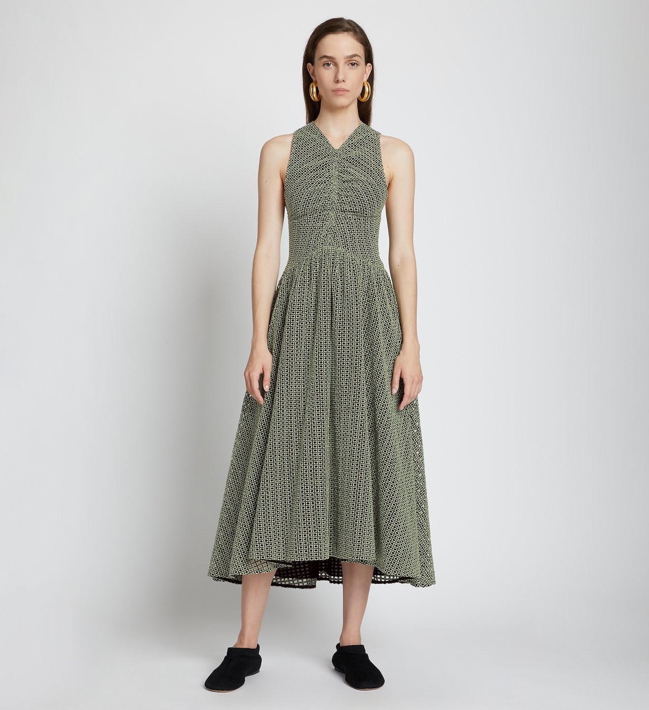 Geo Broderie Anglaise Dress