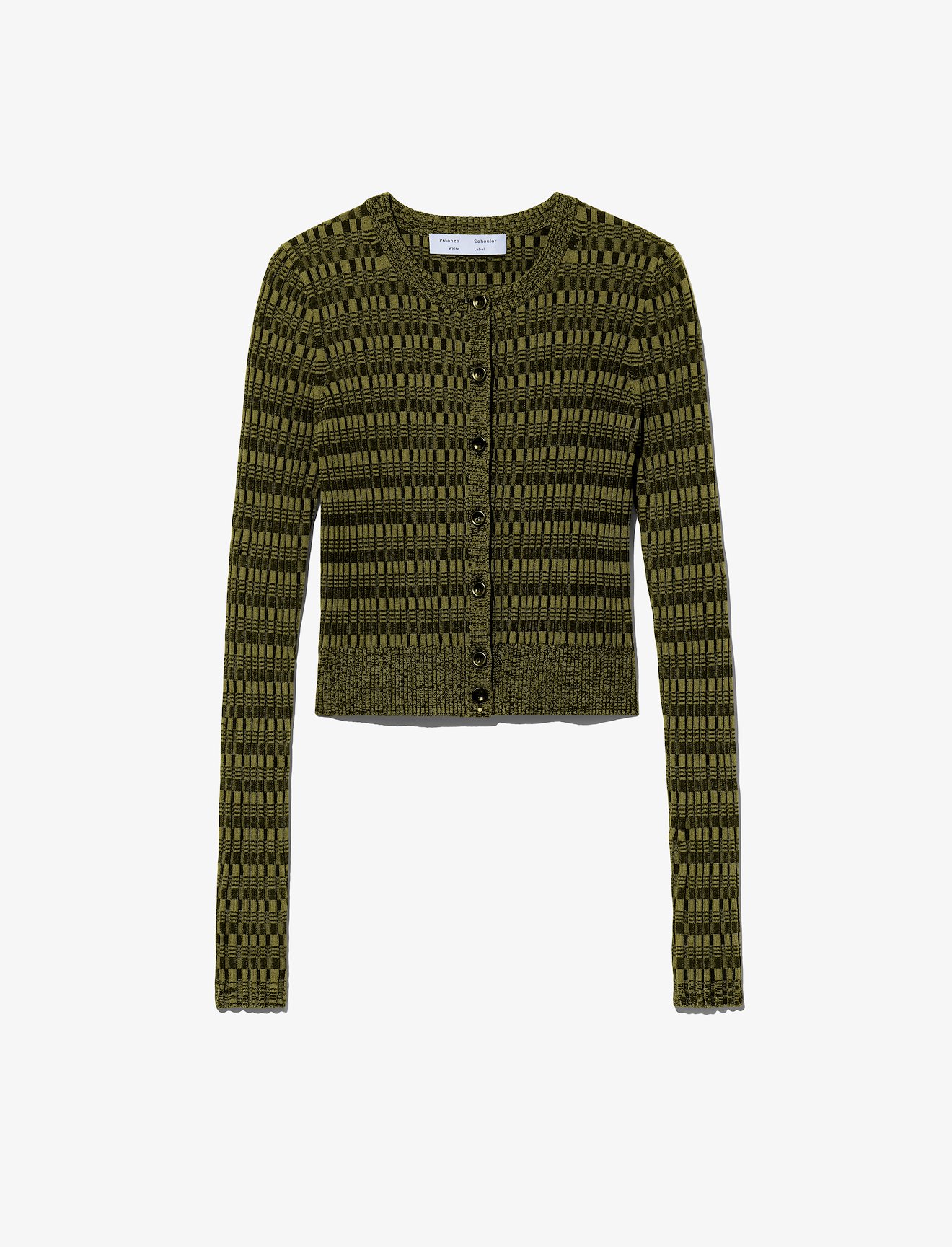 Geo Rib Knit Cropped Cardigan #4
