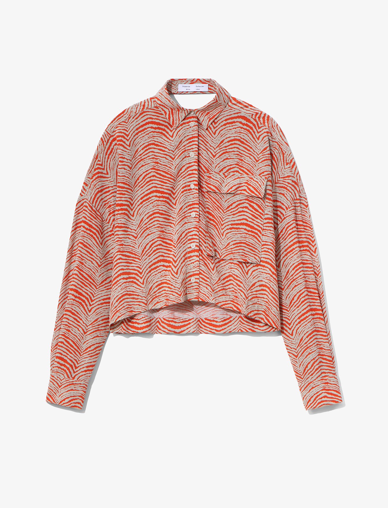 Geometric Zebra Cropped Shirt #5