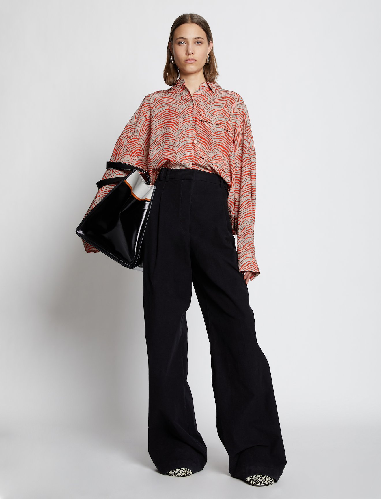Geometric Zebra Cropped Shirt #6