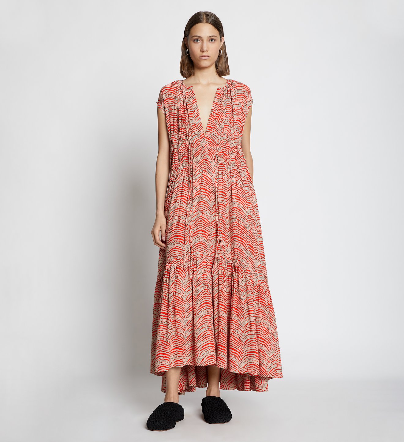 Geometric Zebra Sleeveless Dress