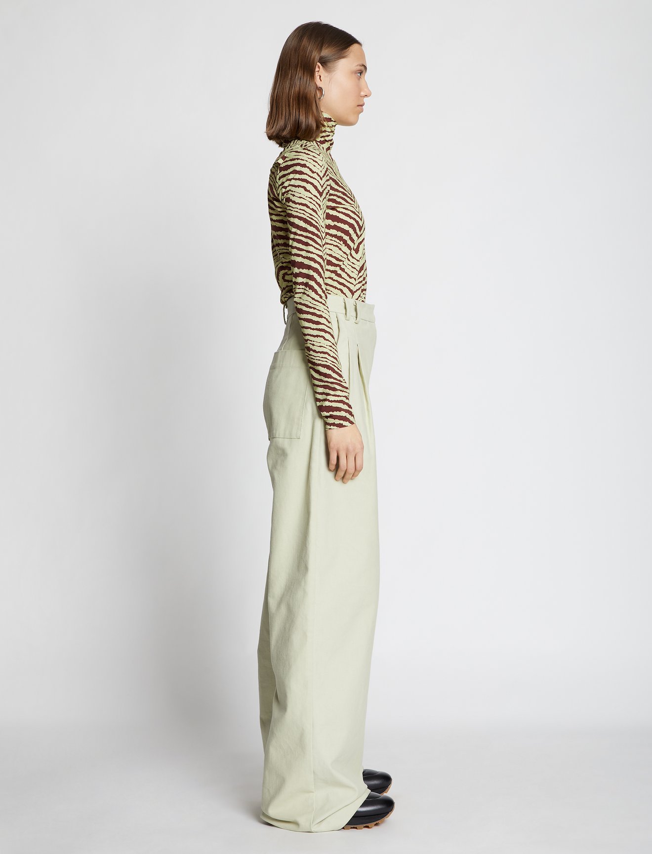 Geometric Zebra Turtleneck Top #2