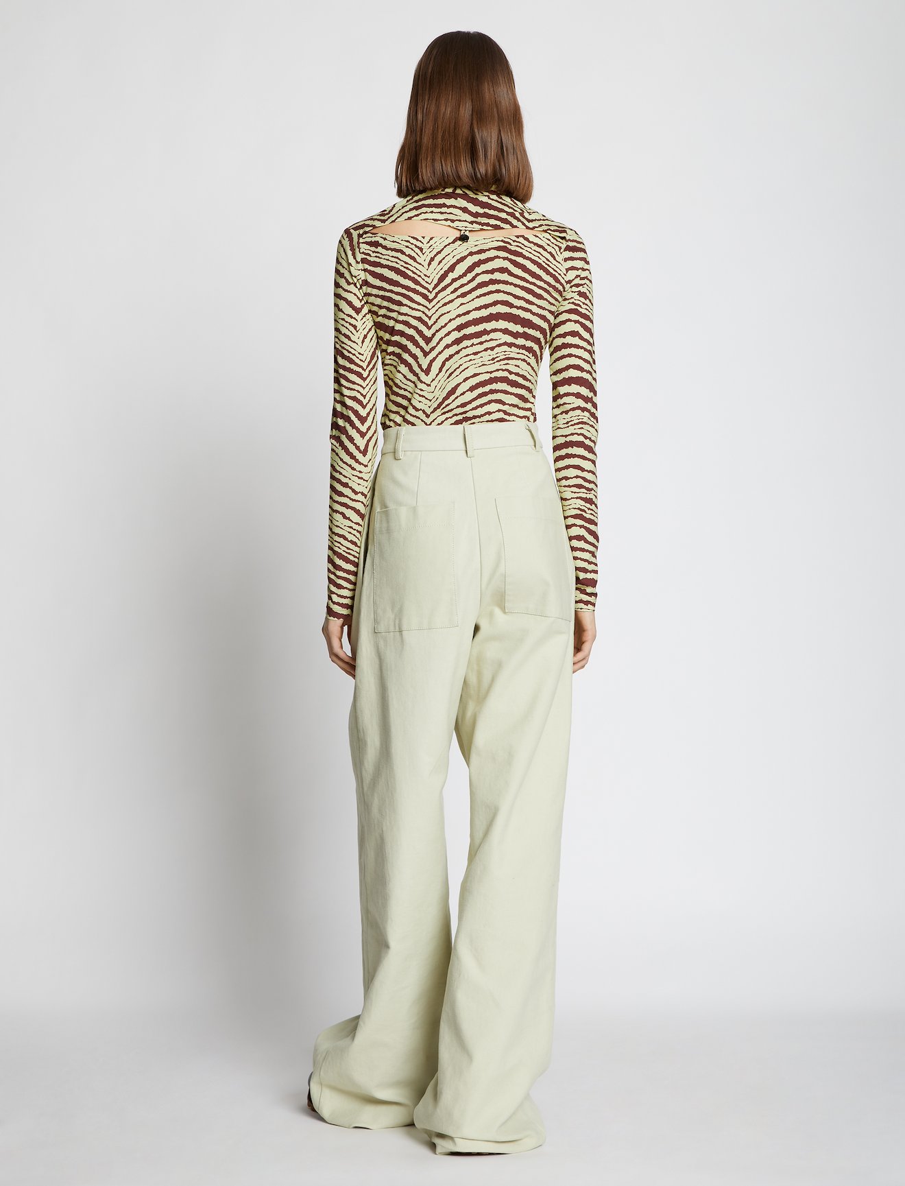 Geometric Zebra Turtleneck Top #3