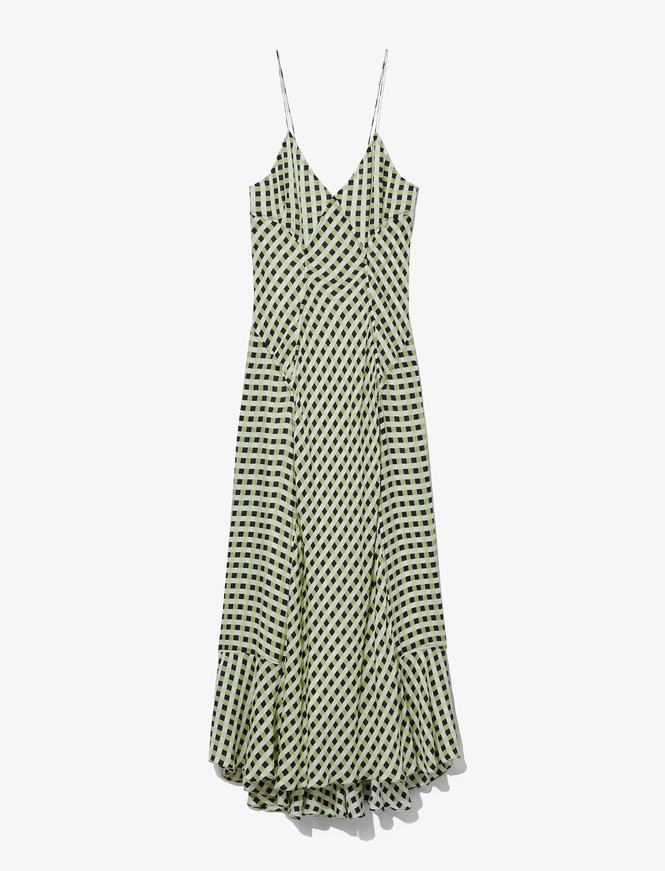 gingham georgette slip dress #4