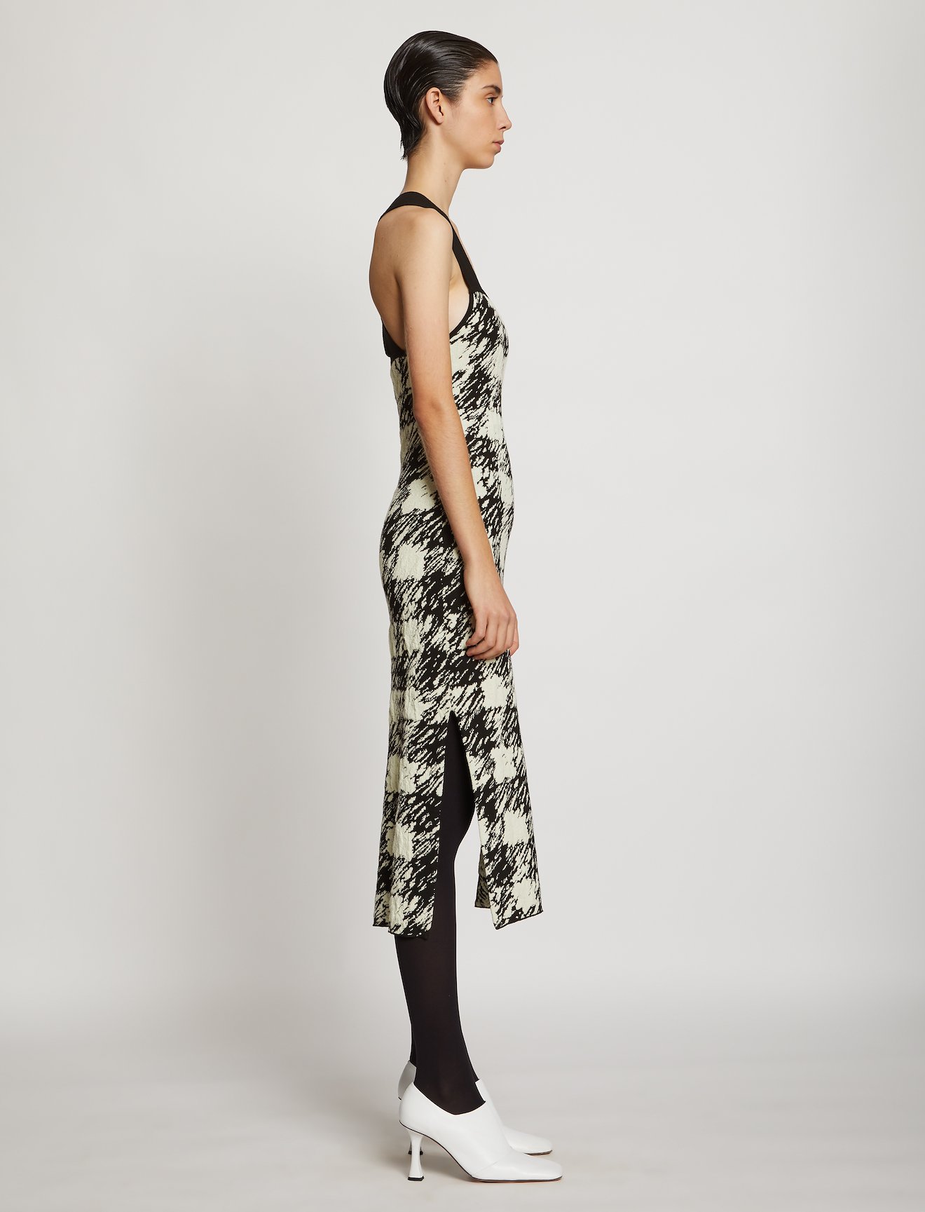 Gingham Jacquard Knit Dress #1