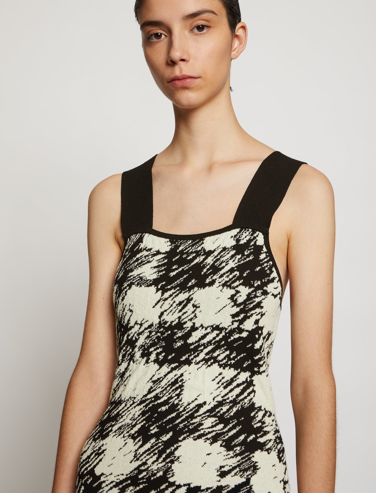 Gingham Jacquard Knit Dress #3