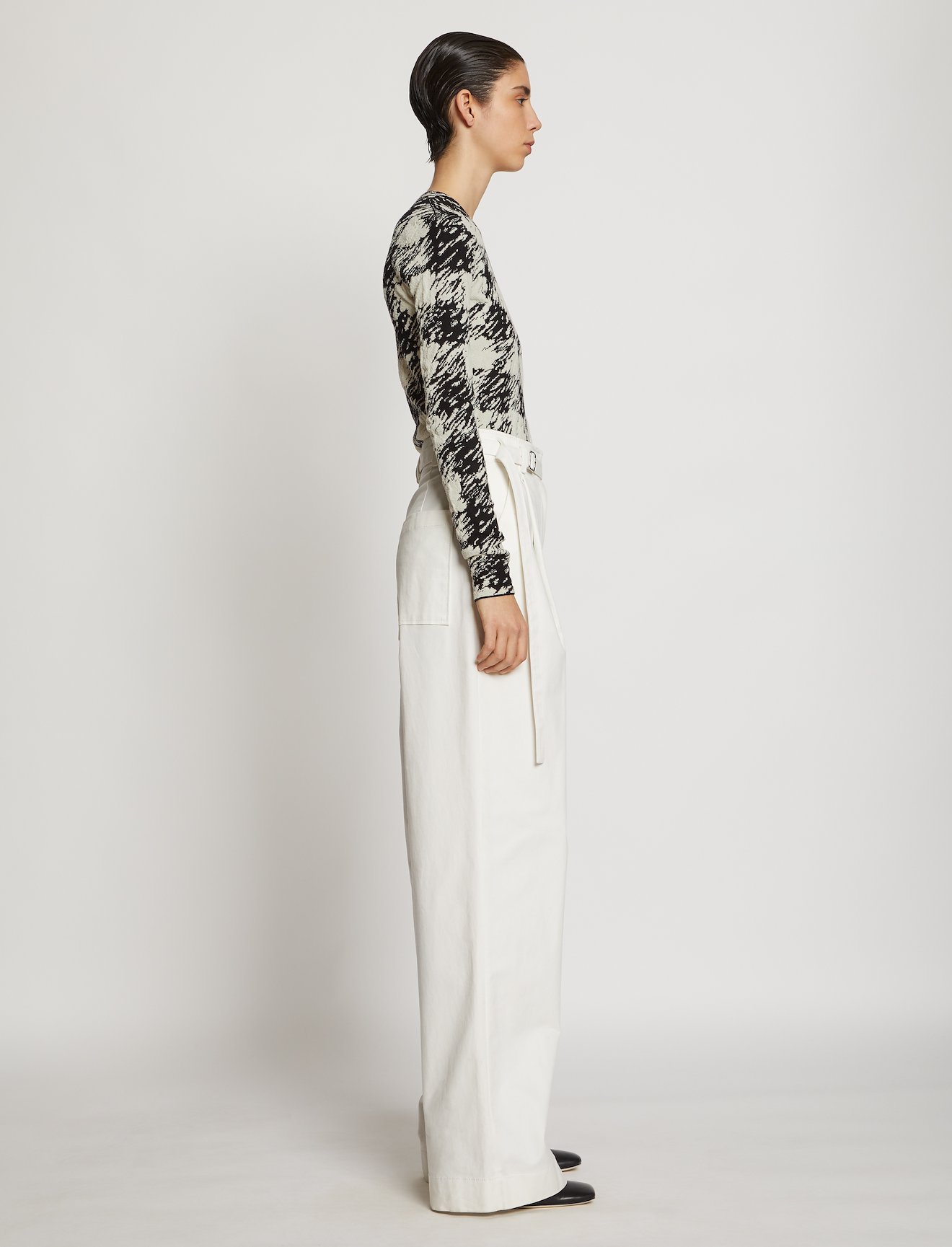 Gingham Jacquard Knit Top #2