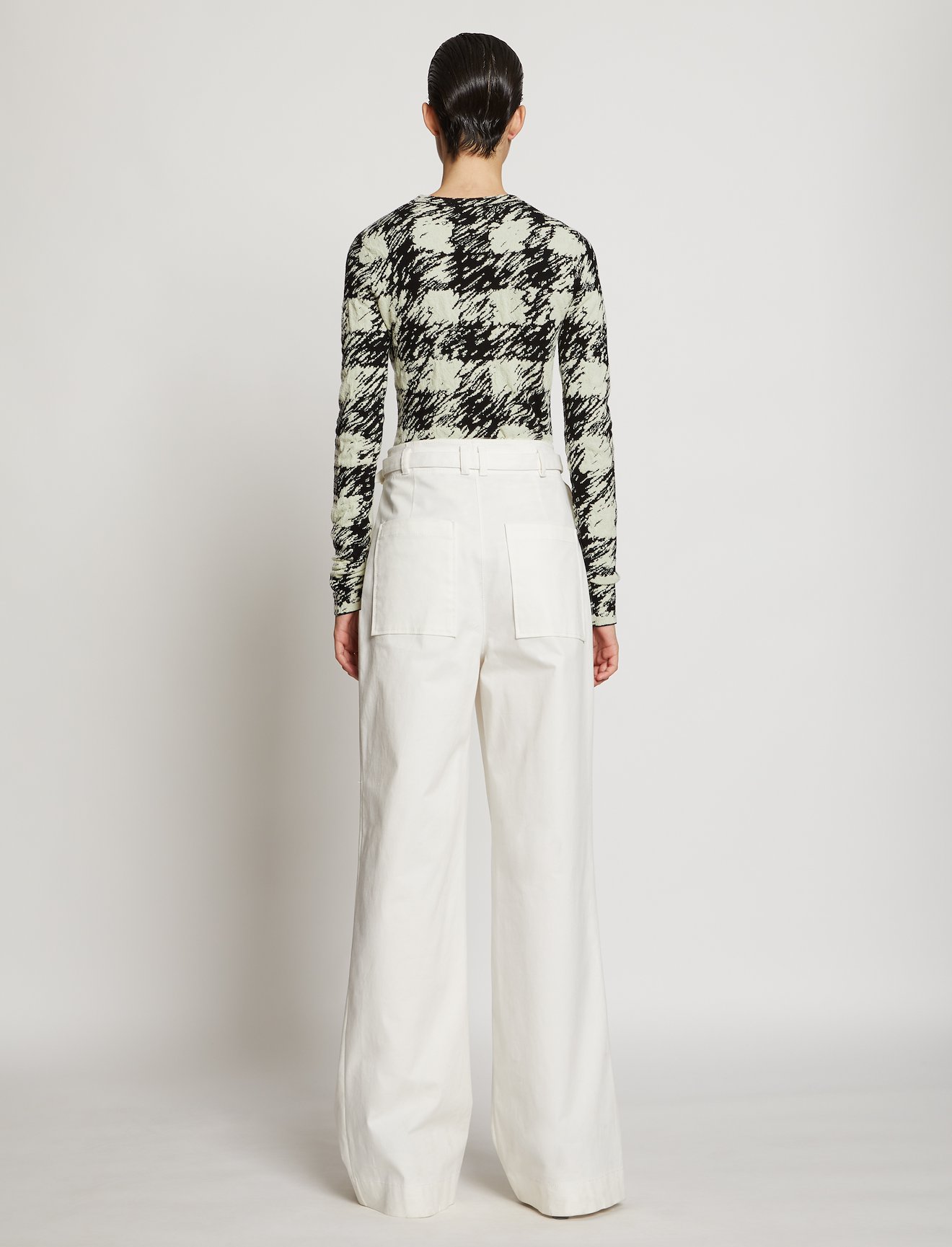 Gingham Jacquard Knit Top #3